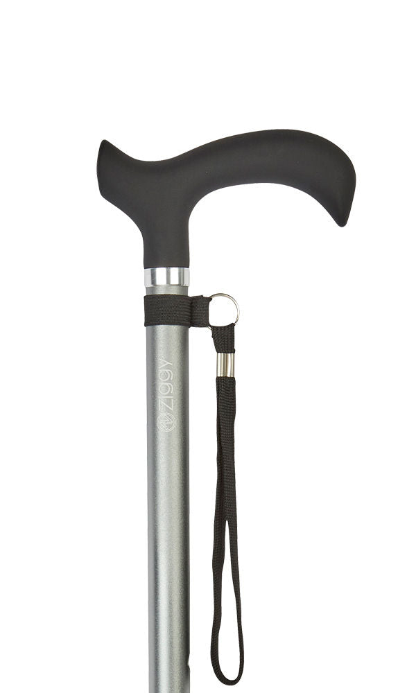 Ziggy Derby Adjustable Cane in Soft Grey