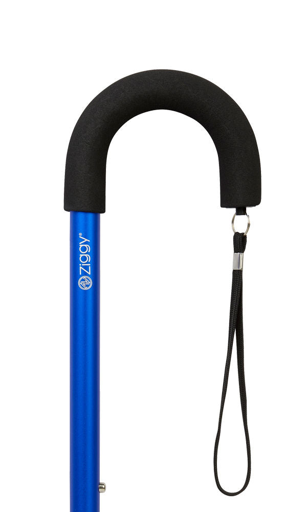 Ziggy Crook Adjustable Cane in Blue