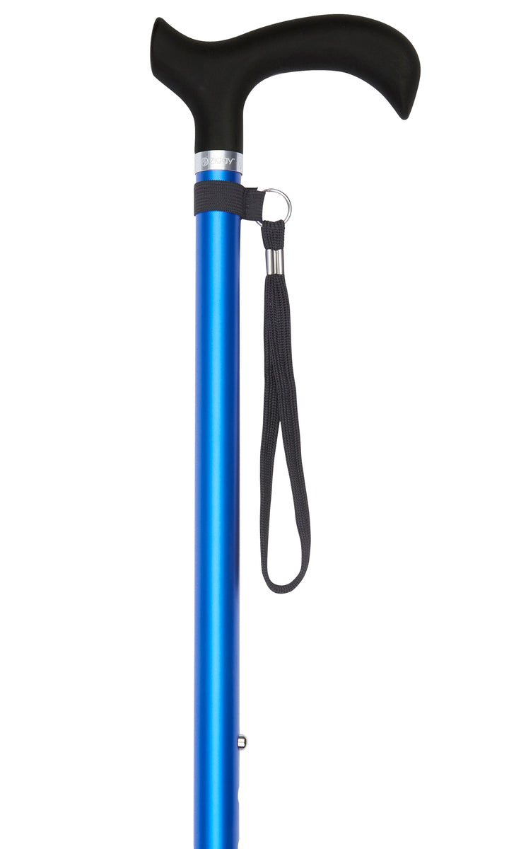 Ziggy Extra Tall Derby Adjustable Cane in Blue