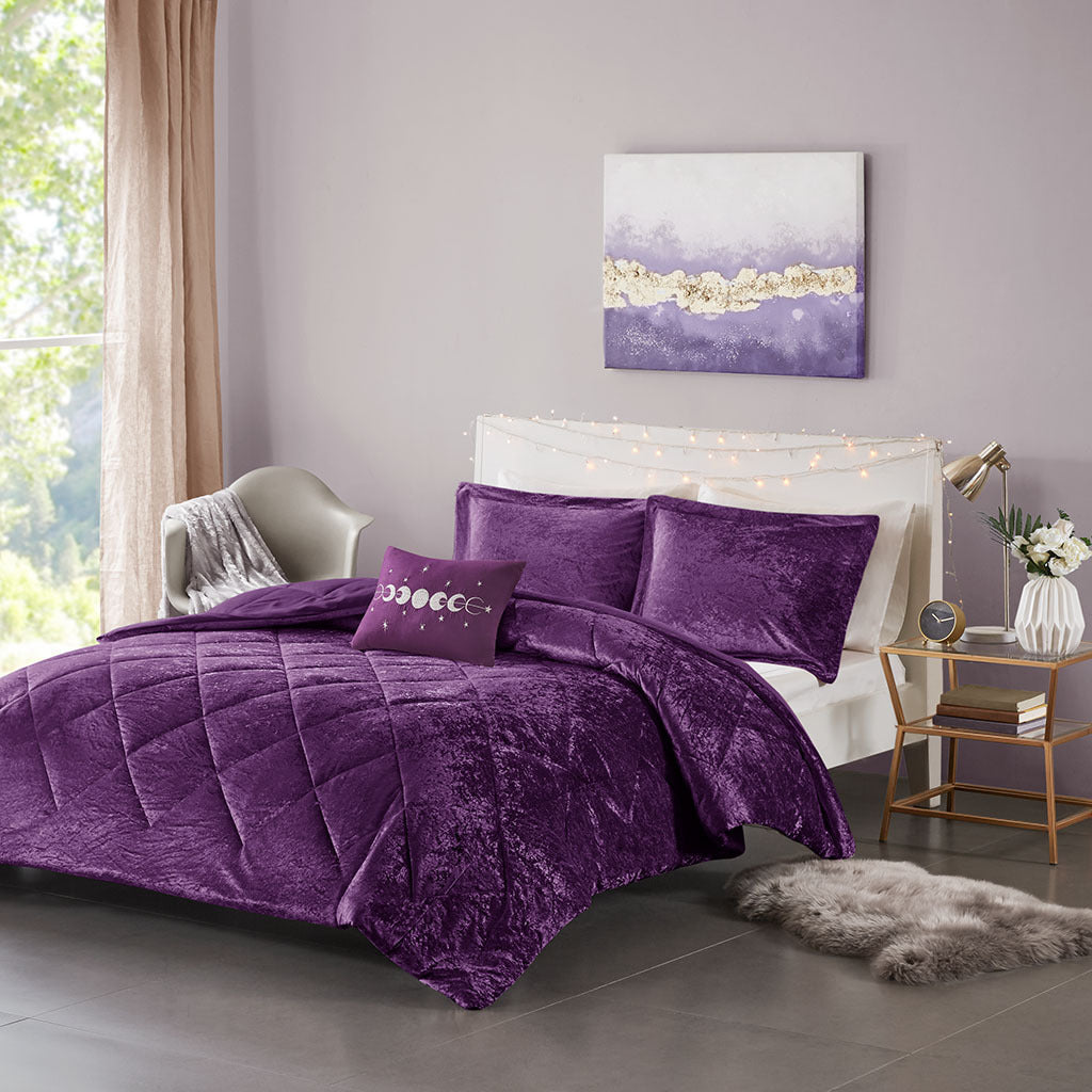 Velvet Comforter Set - 1  Twin/Twin XL