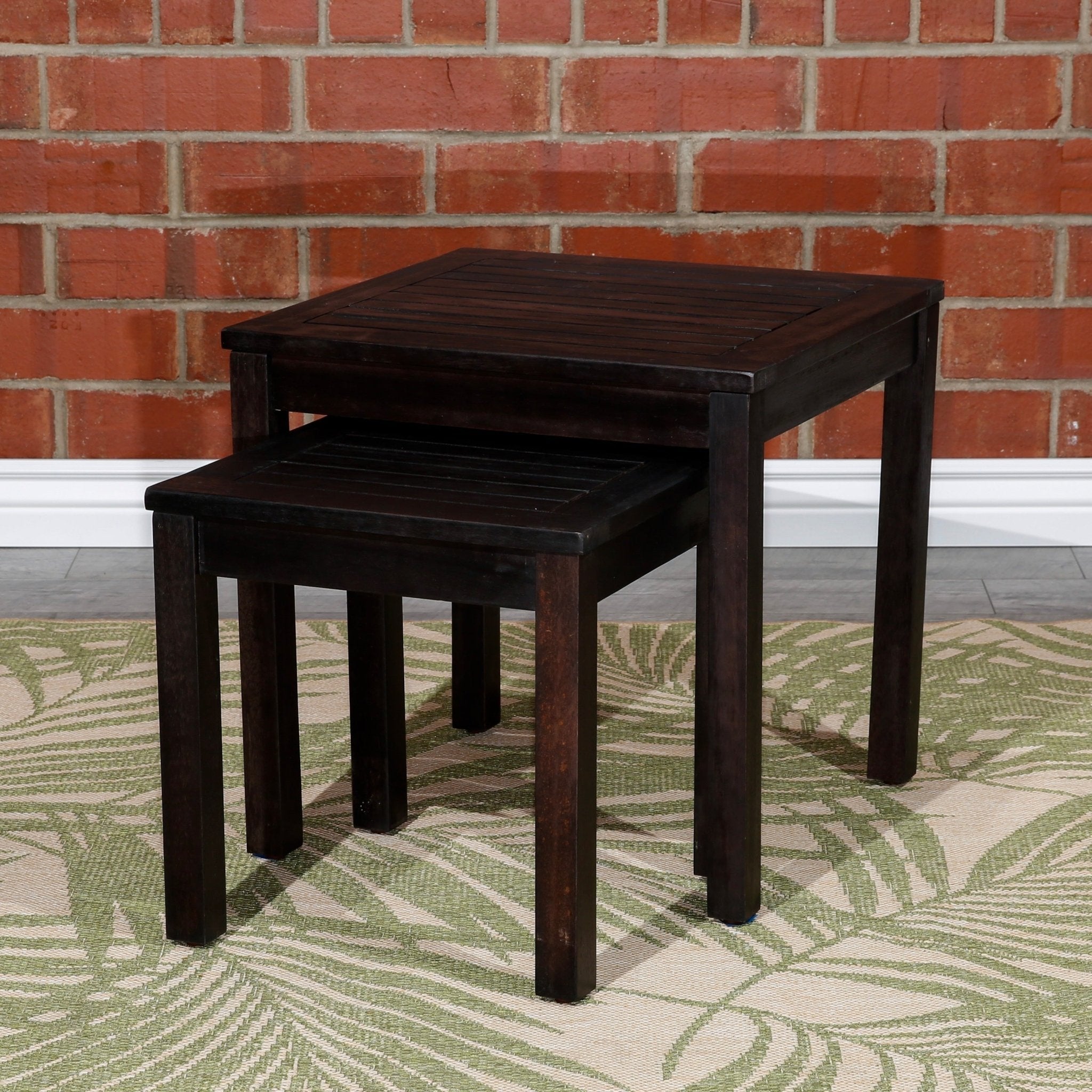 2-piece Outdoor Nesting Table Set, Espresso