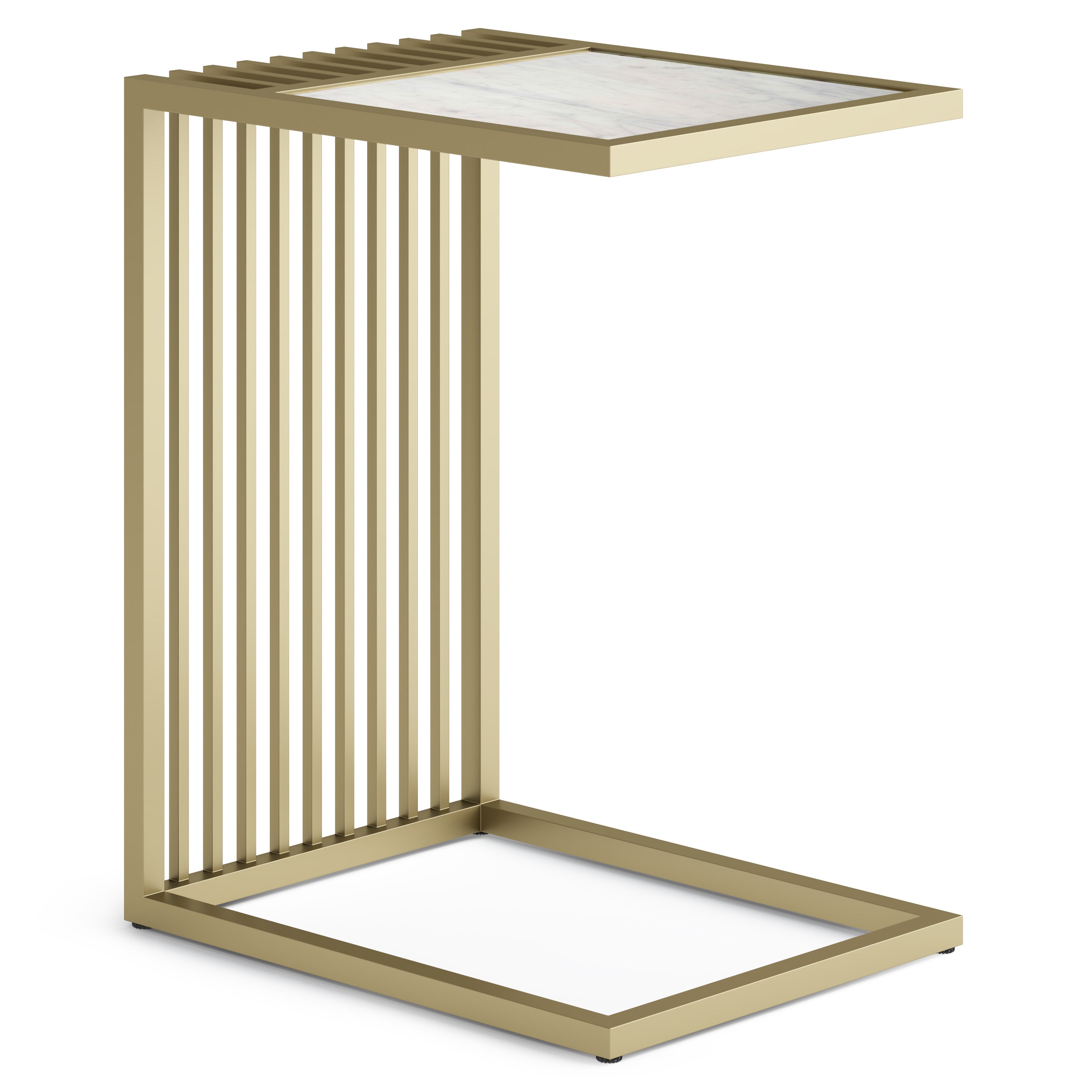 Simpli home Dorval - Marble C Table - Gold