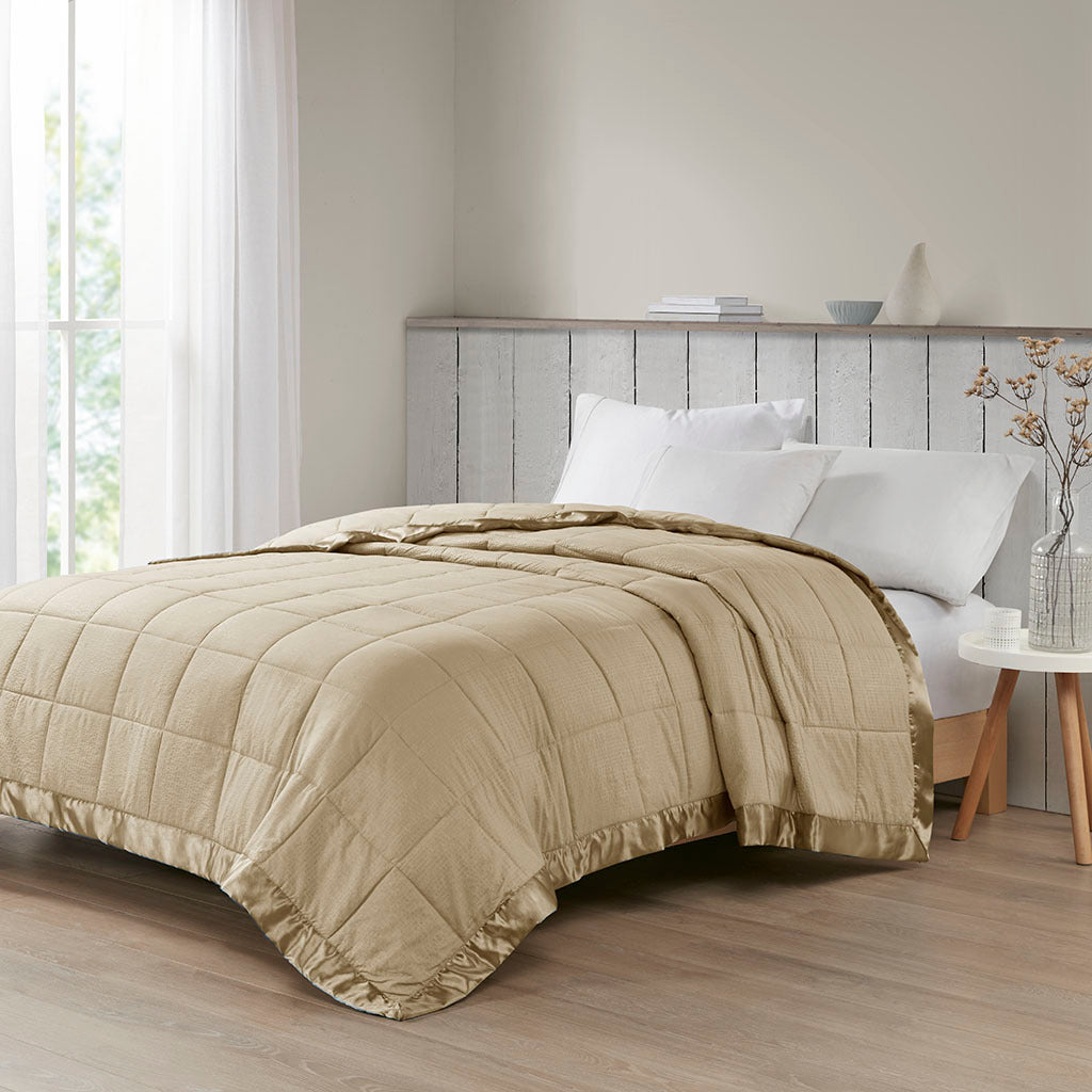 Oversized Down Alternative Blanket with Satin Trim-King :108x96