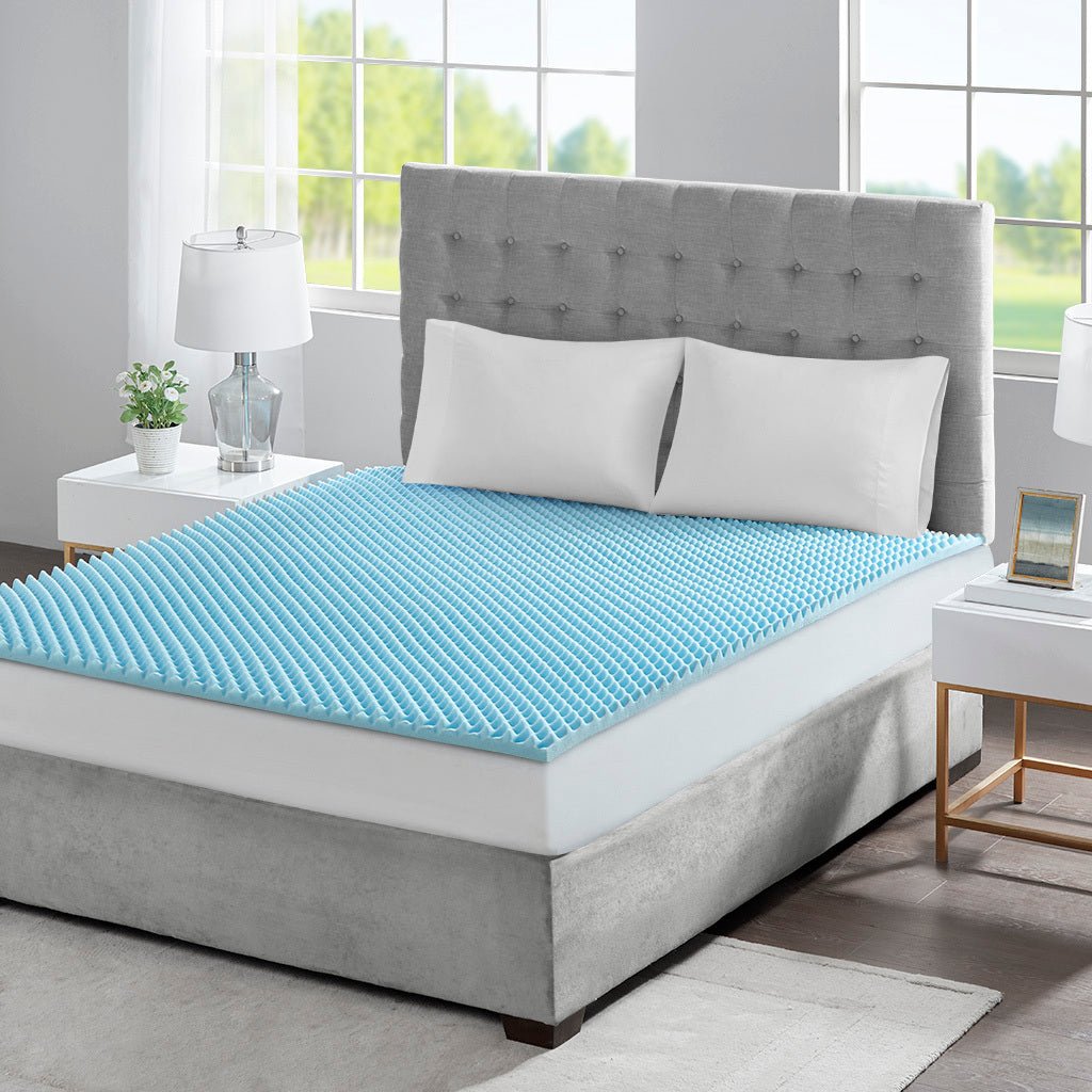 All Season Reversible Hypoallergenic 1.5"" Cooling Mattress Topper