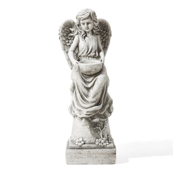 Angel Garden Statue with a Birdbath