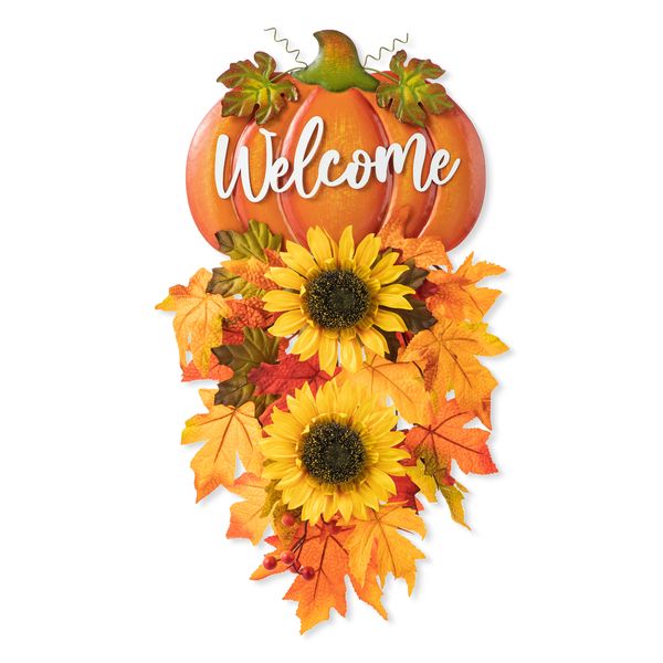 Pumpkin & Sunflower Swag Wall Decor