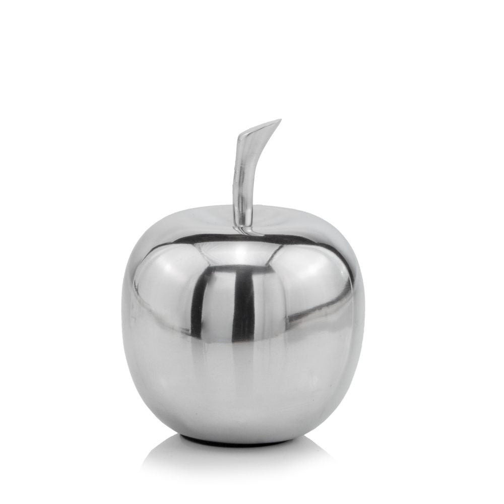 Silver Polished Mini Apple Aluminum Sculpture