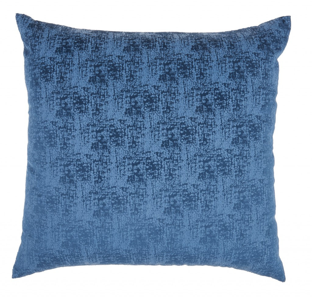 Navy Blue Distressed Gradient Throw Pillow