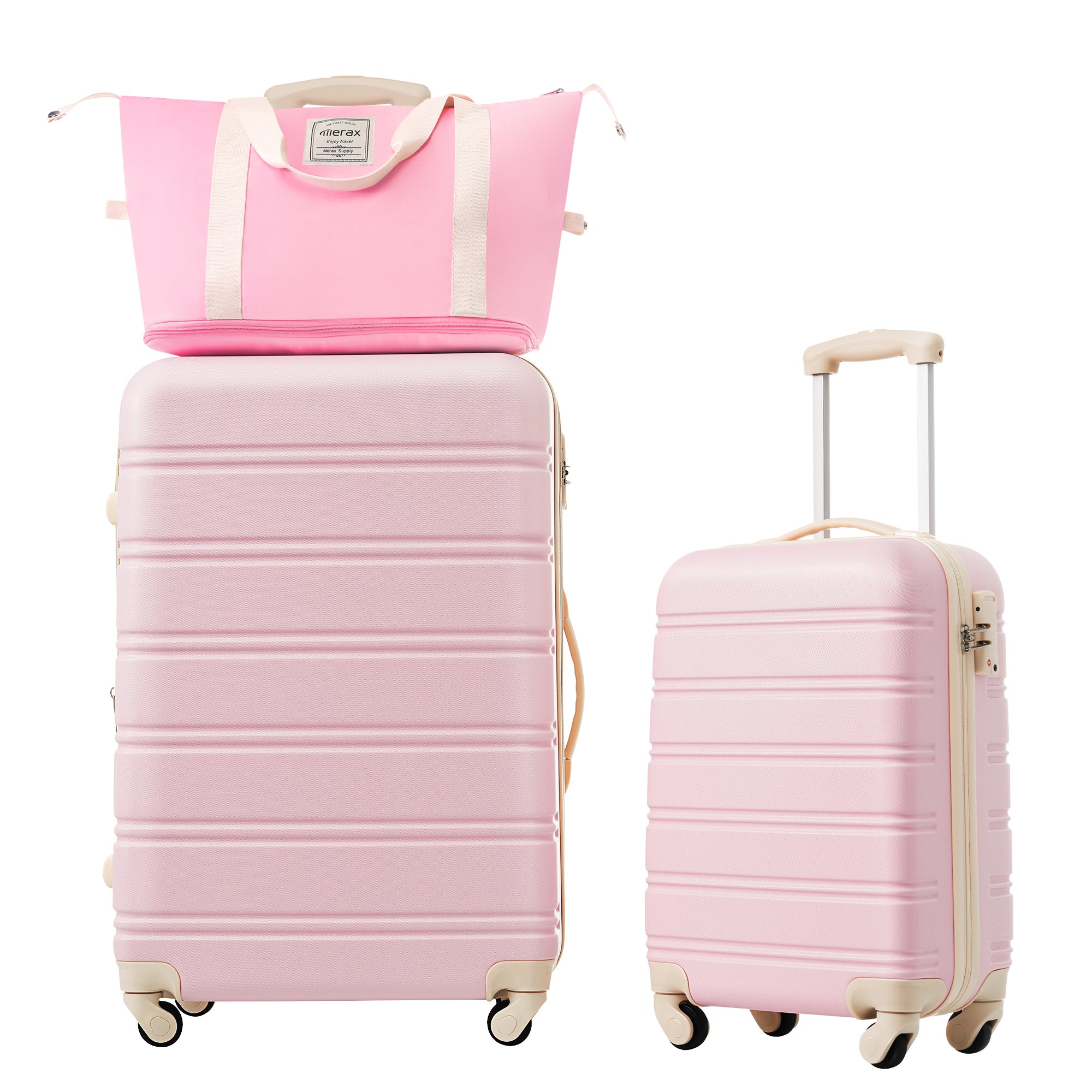 Hardshell Luggage Sets 2Pcs + Bag Spinner Suitcase with TSA Lock Lightweight 20"" + 28""