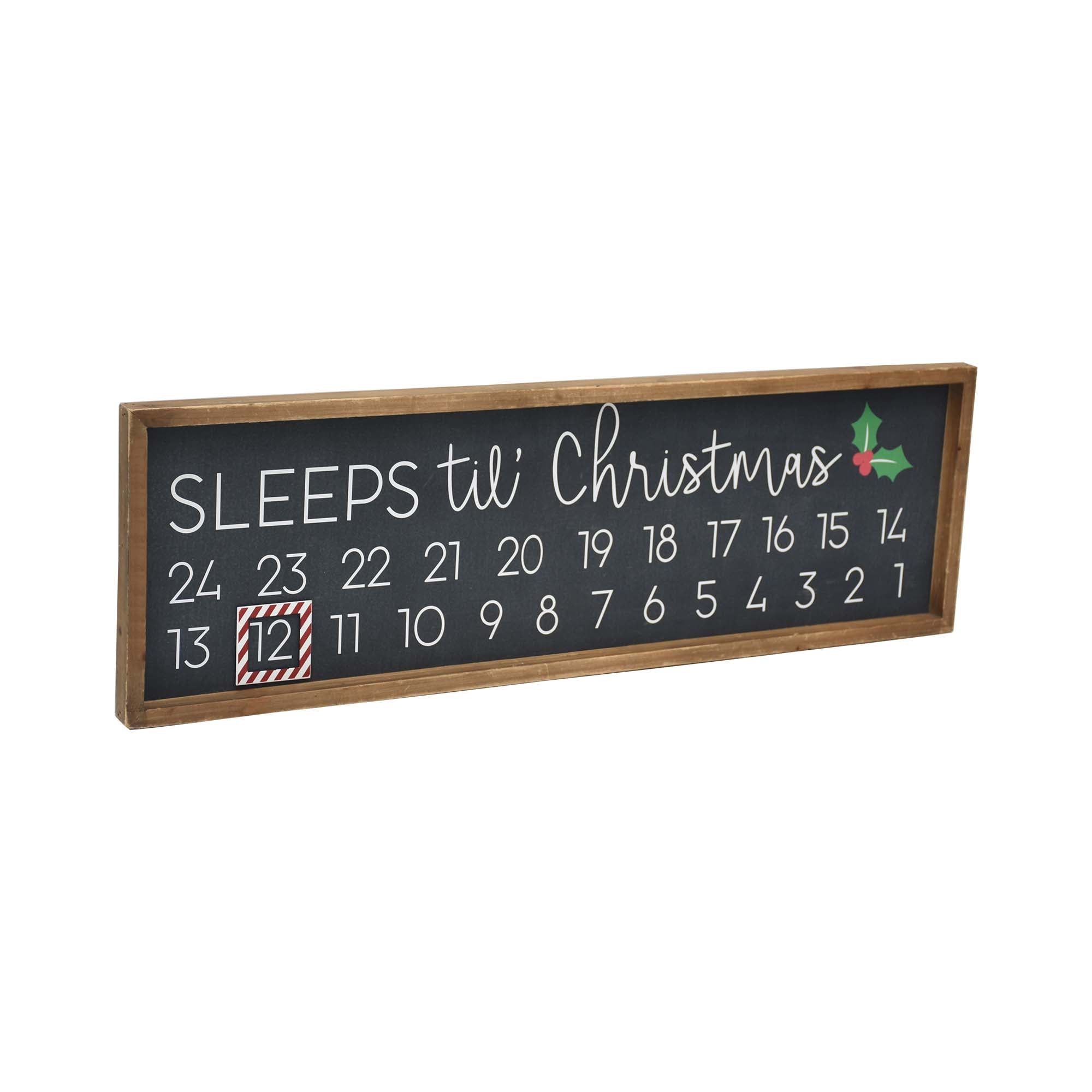 Wood Wall Christmas Countdown Calendar with Magnet