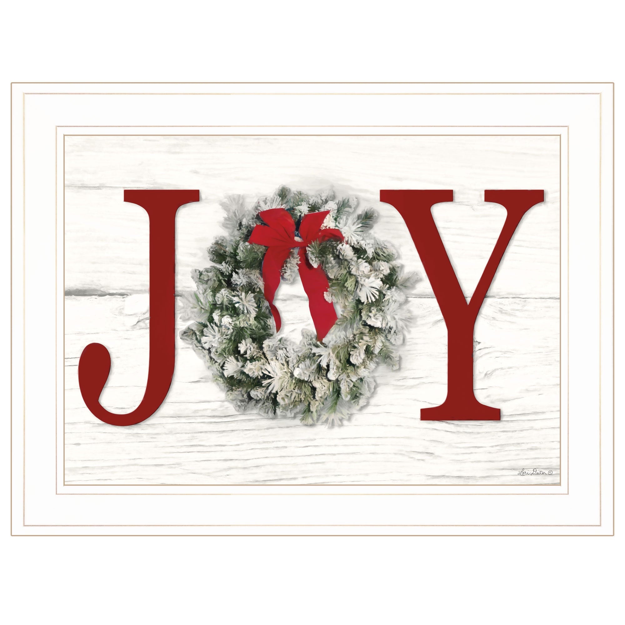 Christmas Joy"" by Lori Deiter, Ready to Hang Framed Print, White Frame