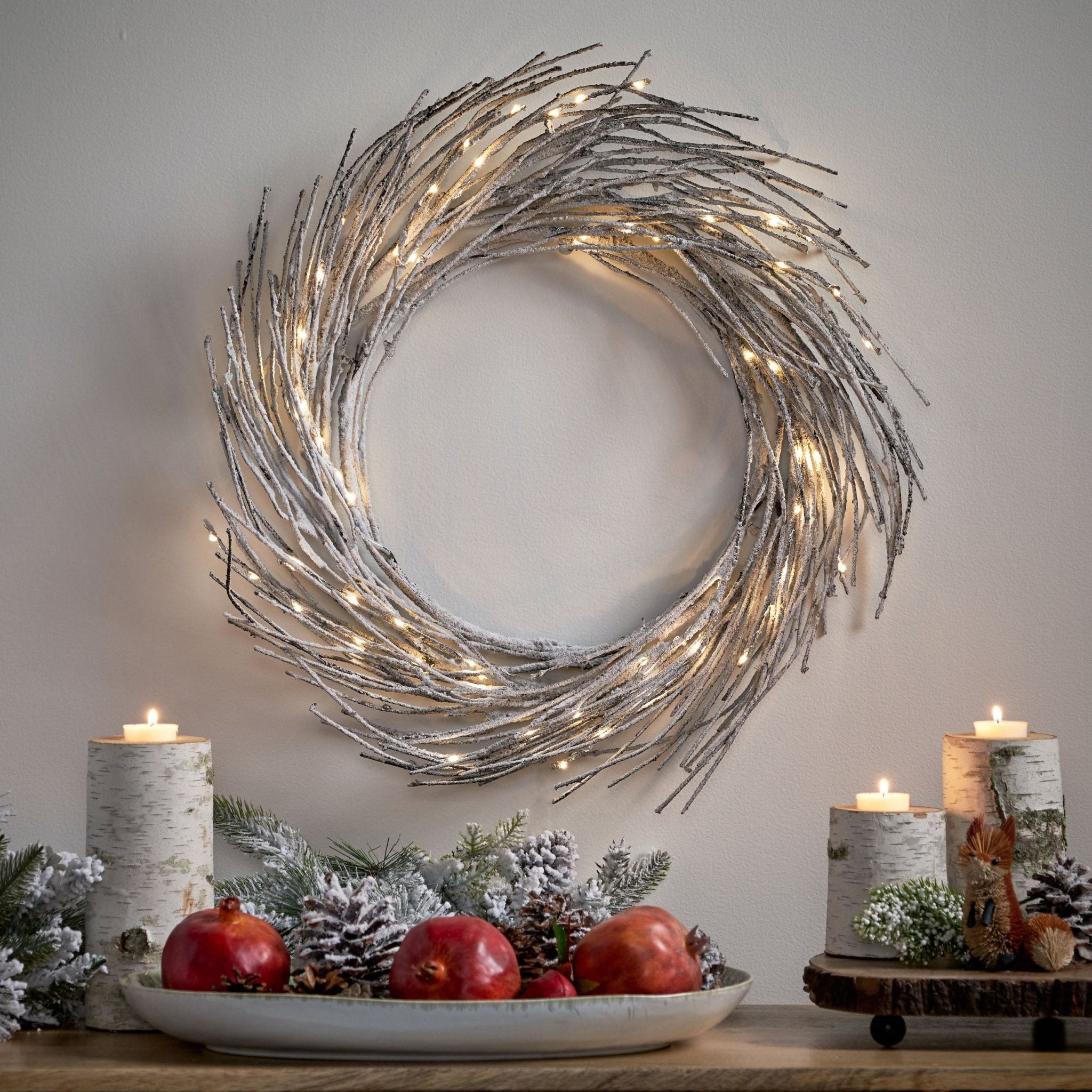 24"" PAPER WREATH  WITH  LED LIGHTS