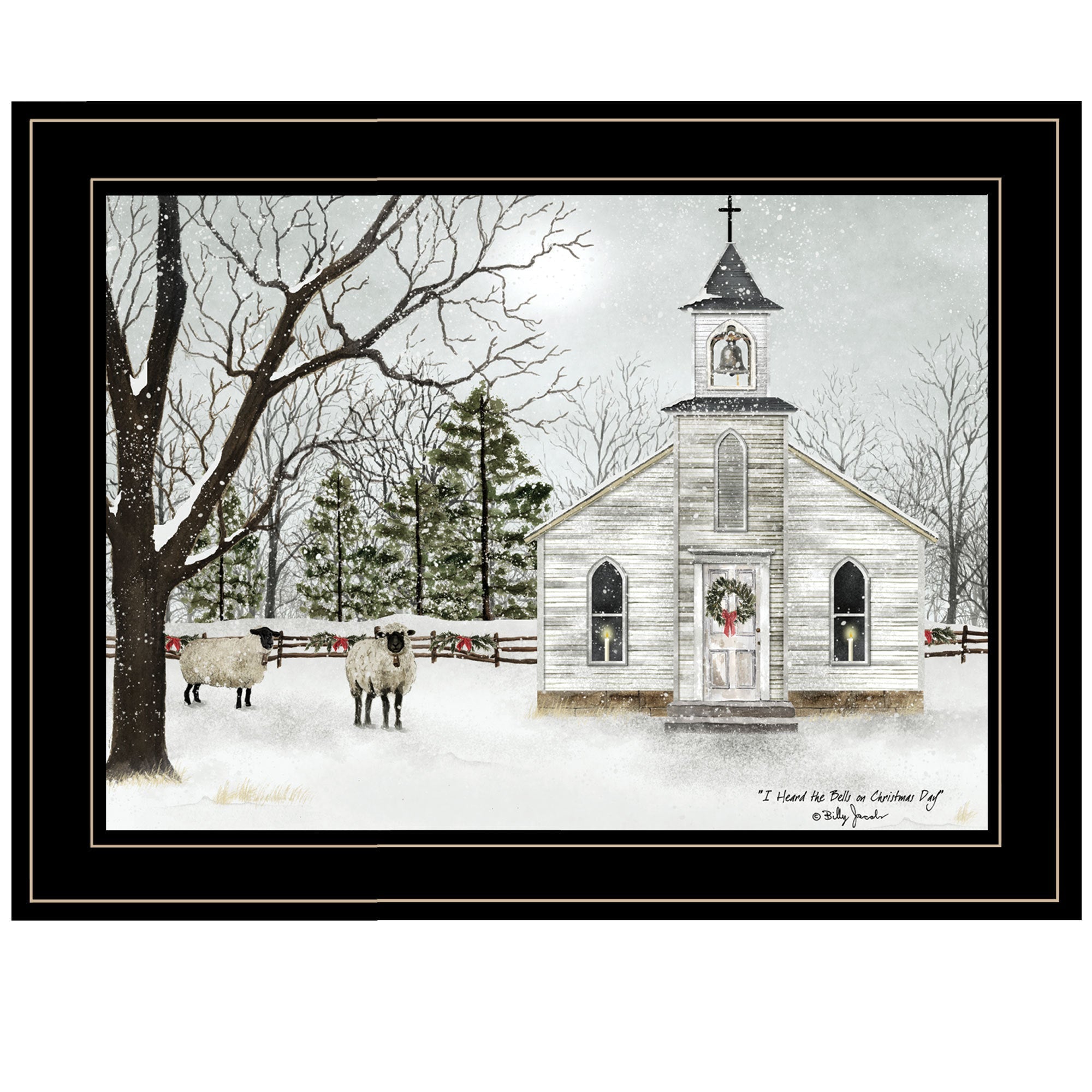 I Heard the Bells on Christmas"" Framed Wall Art,  by Billy Jacobs