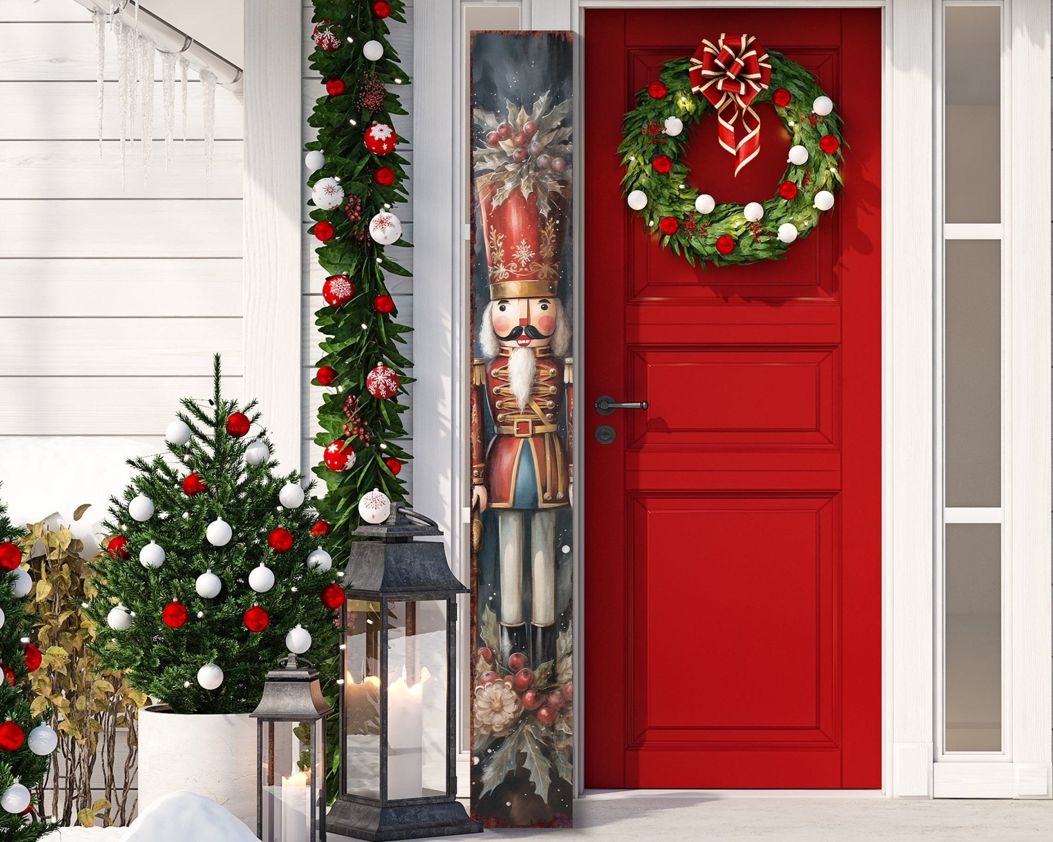 72in Nutcracker Soldier Christmas Sign for Front Porch