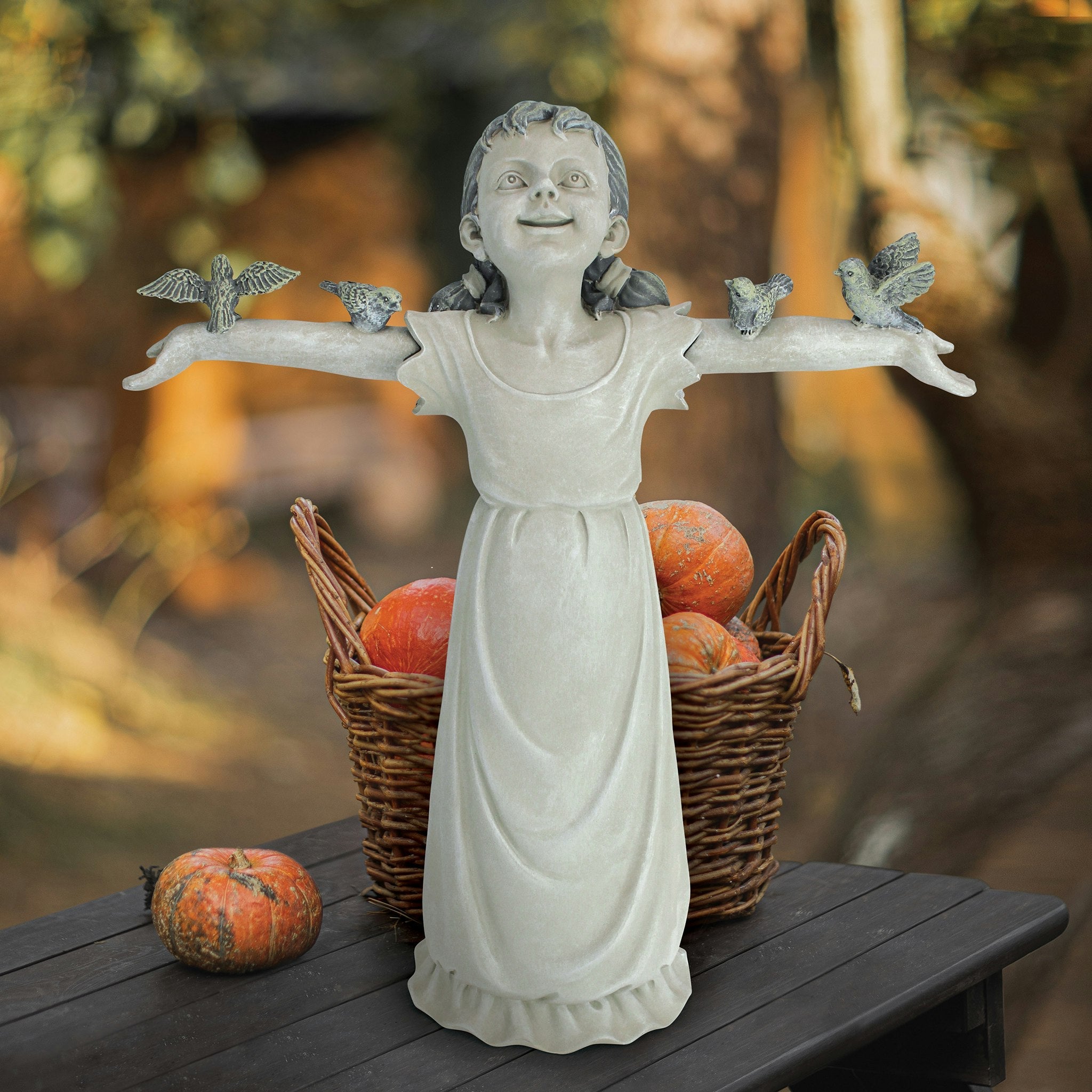 Basking in God's Glory Little Girl Statue: Medium