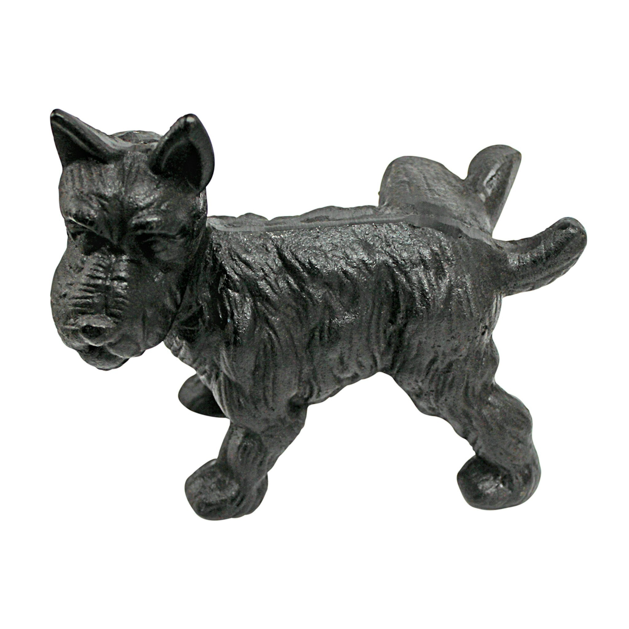 Naughty Peeing Scotty Dog Die-Cast Iron Bookend and Doorstop