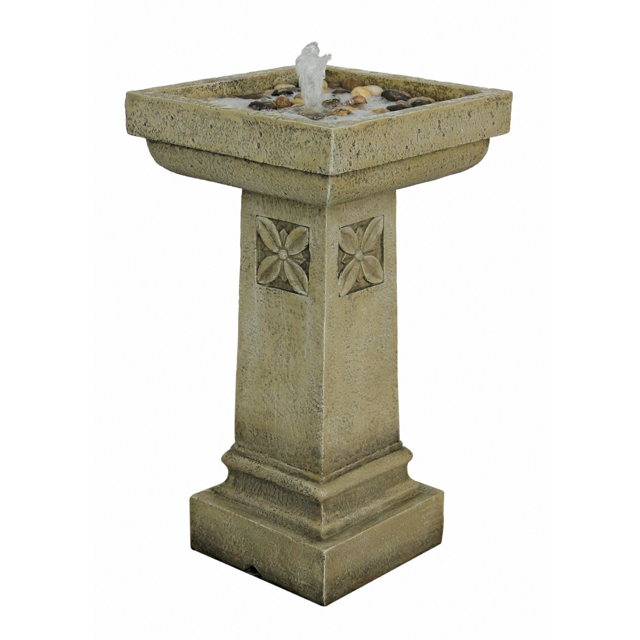 White Chapel Manor Pedestal Garden Fountain