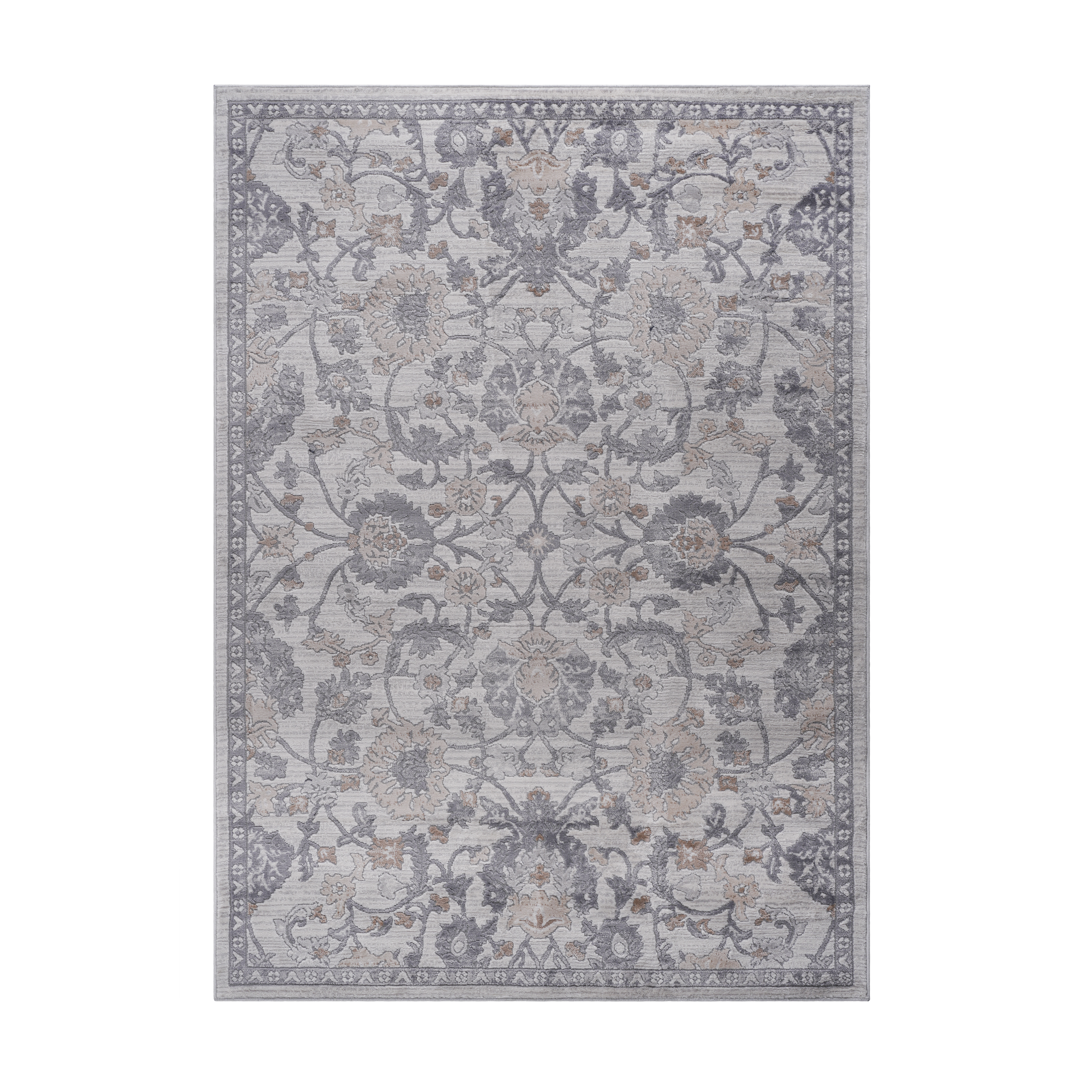 NAAR MARFI Collection 8X10 Sand/Ivory/Oriental Non-Shedding  and Stain Resistant Area Rug