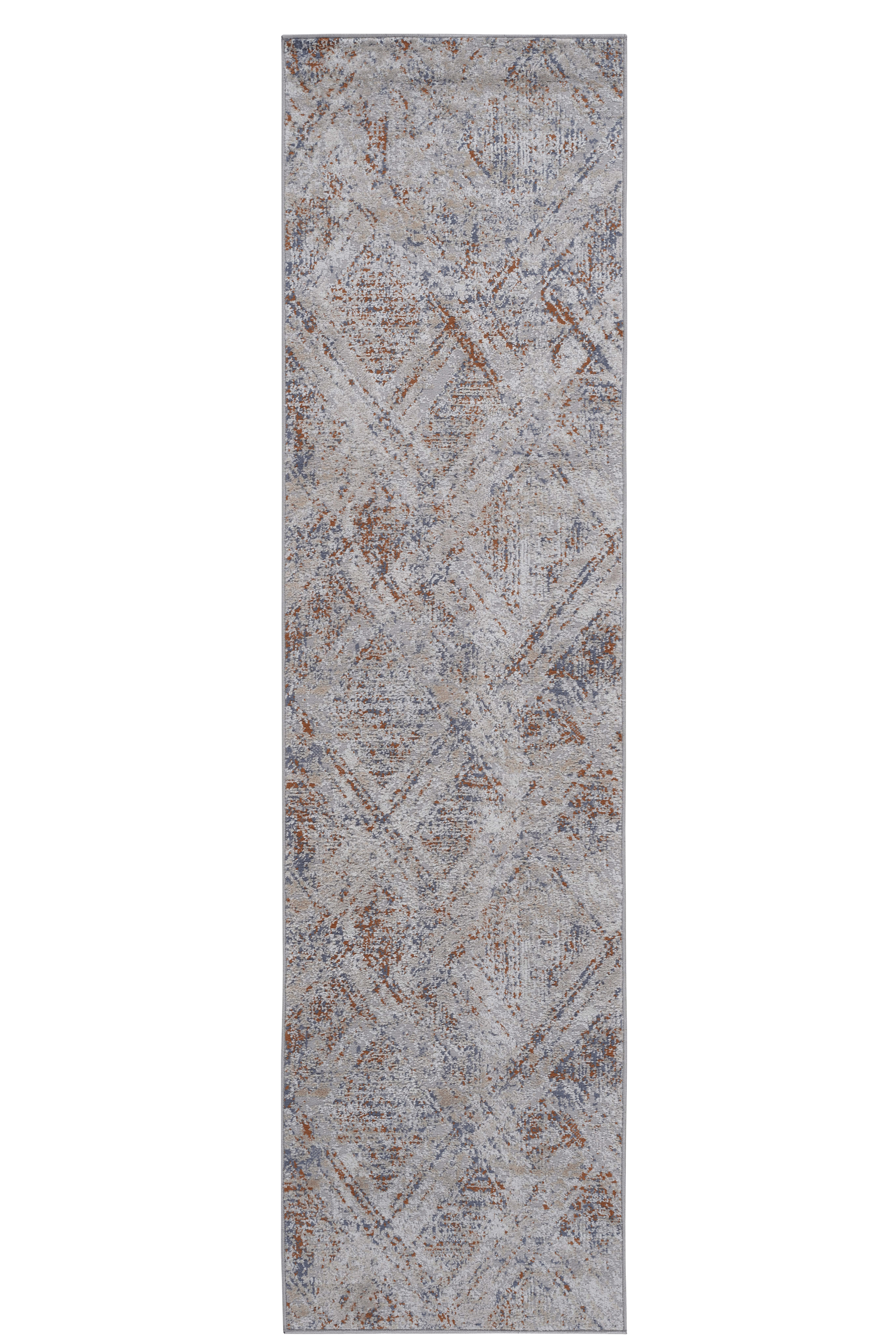 NAAR PAYAS Collection 2X8 Beige /Geometric Non-Shedding and Stain Resistant Area Rug