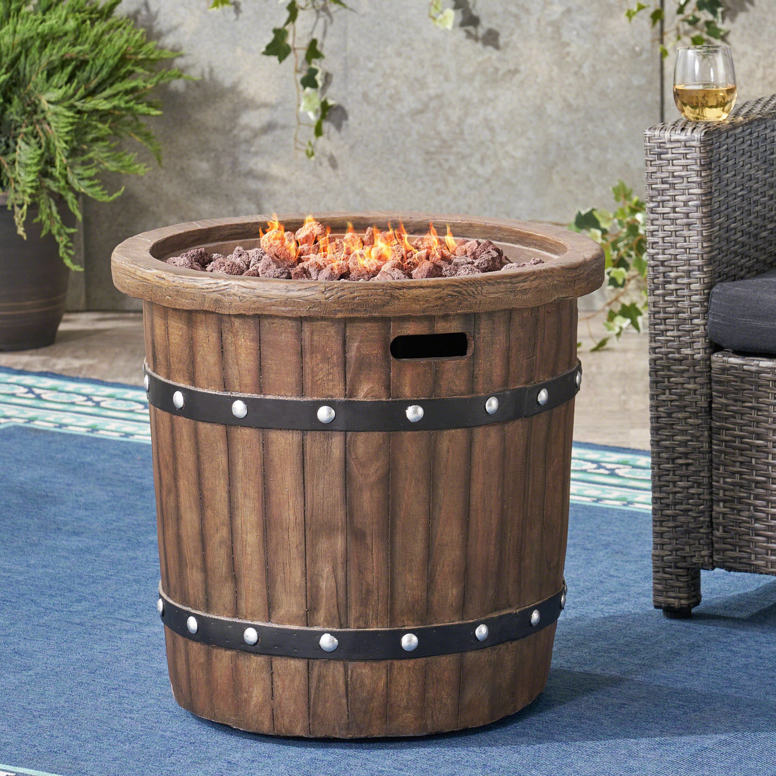 ROUND 25"" MGO FIRE PIT - 40 000 BTU