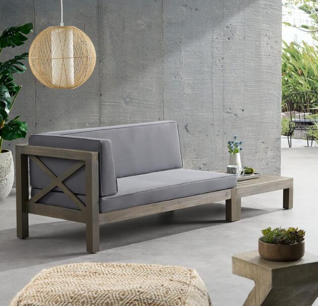 BRAVA X-BACK CORNER BENCH-L WITH COFFEE TABLE