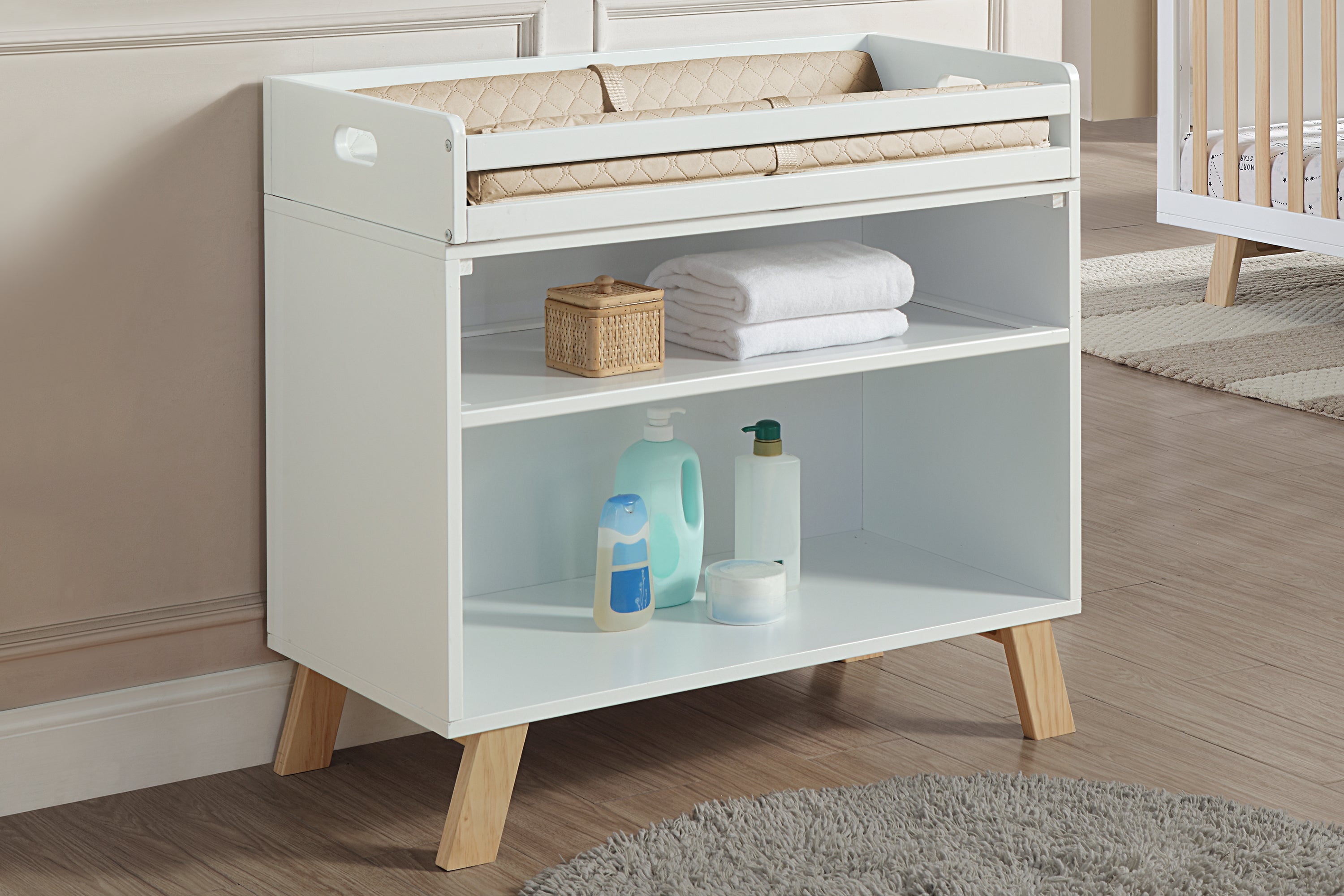 Livia Multi Purpose Changing Table White/Natural