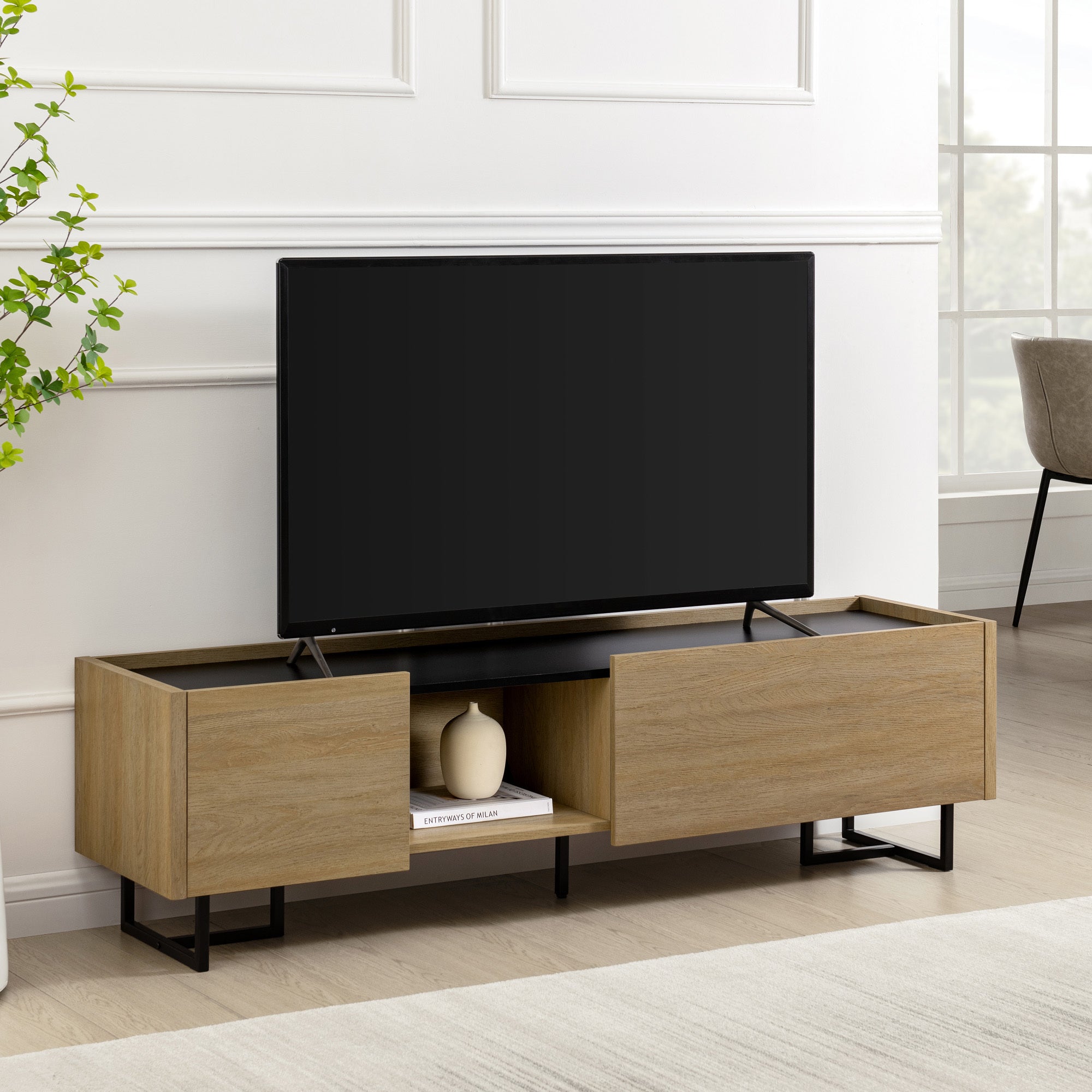 Contemporary Low-Profile TV Stand for TVs