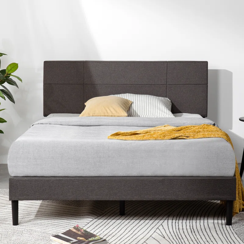 Denna -Dark Gray Slat Bed- King Size