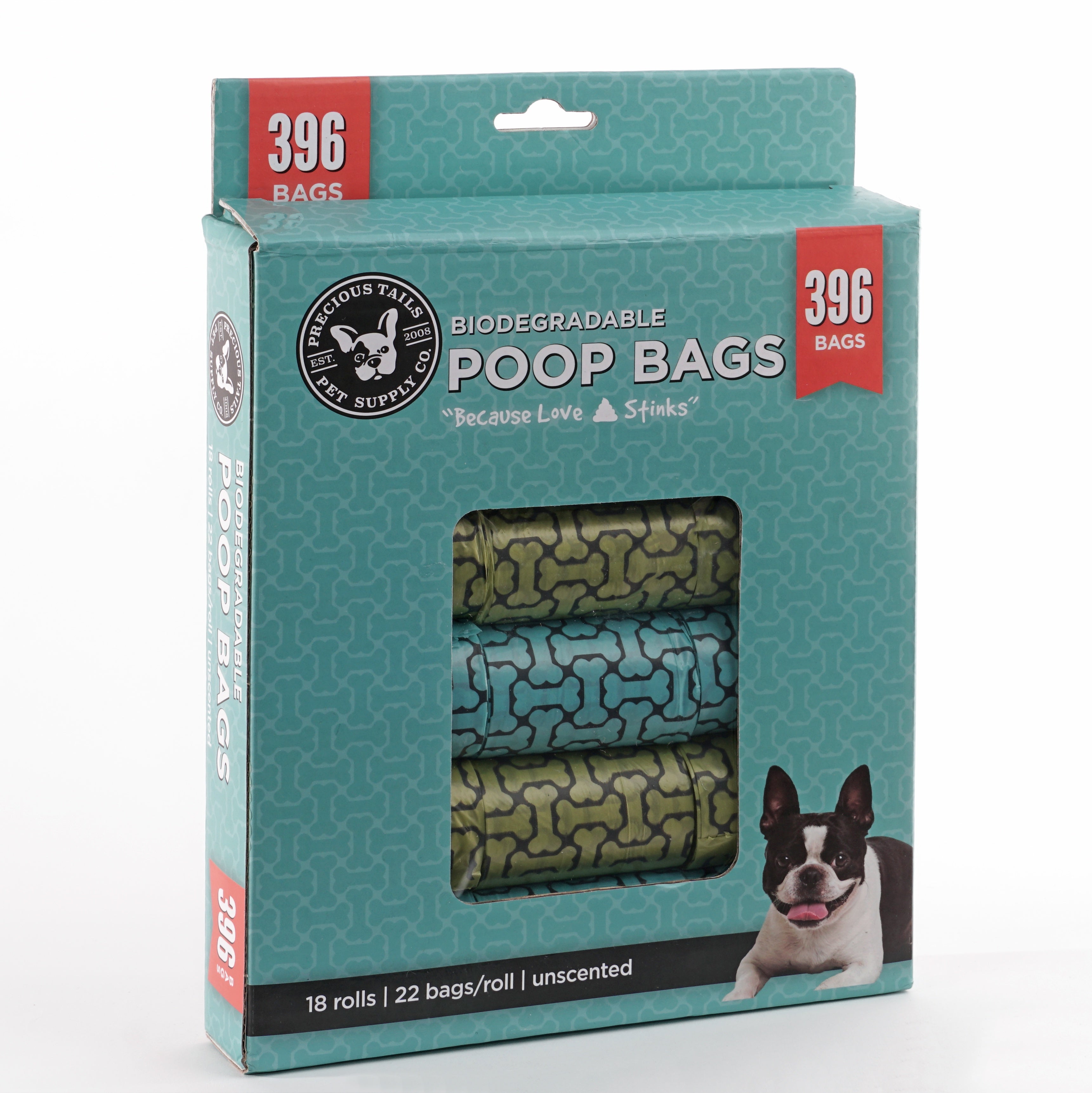 Precious Tails Biodegradable Dog Poo Bags, 396 ct