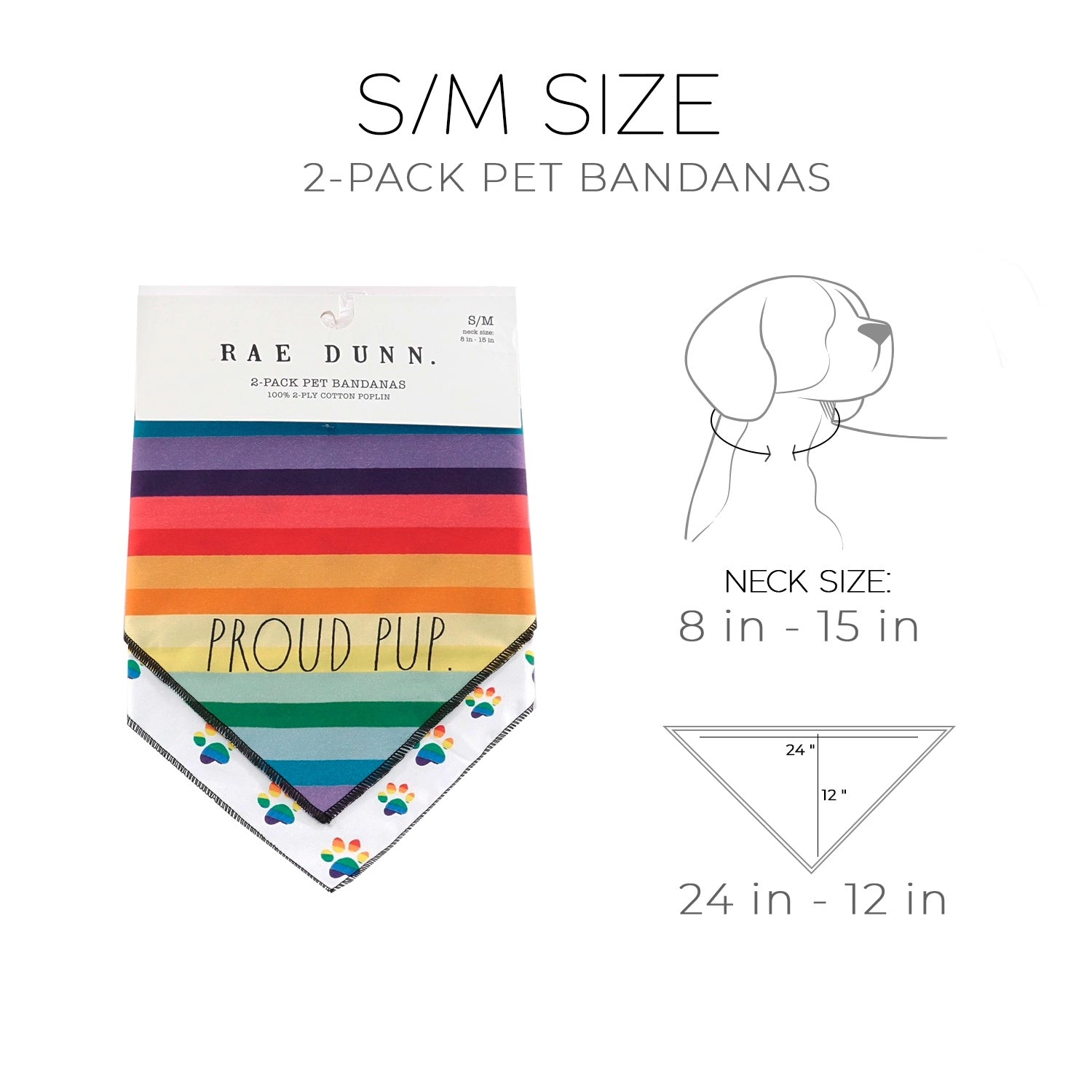 Rae Dunn PROUD PUP Bandanna Small / Medium