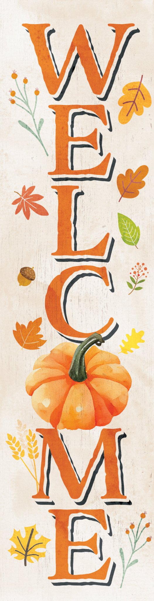 36in ""Welcome"" Fall Porch Sign