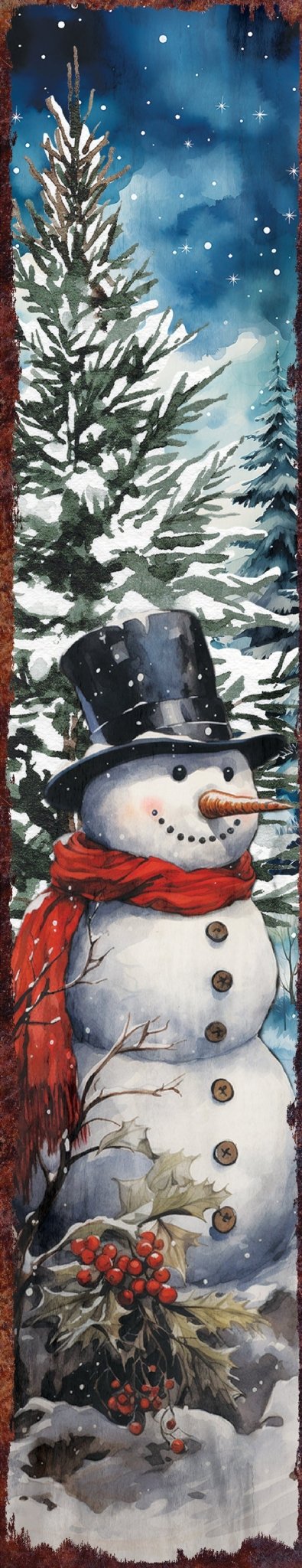 48in Vintage Snowman Christmas Porch Sign