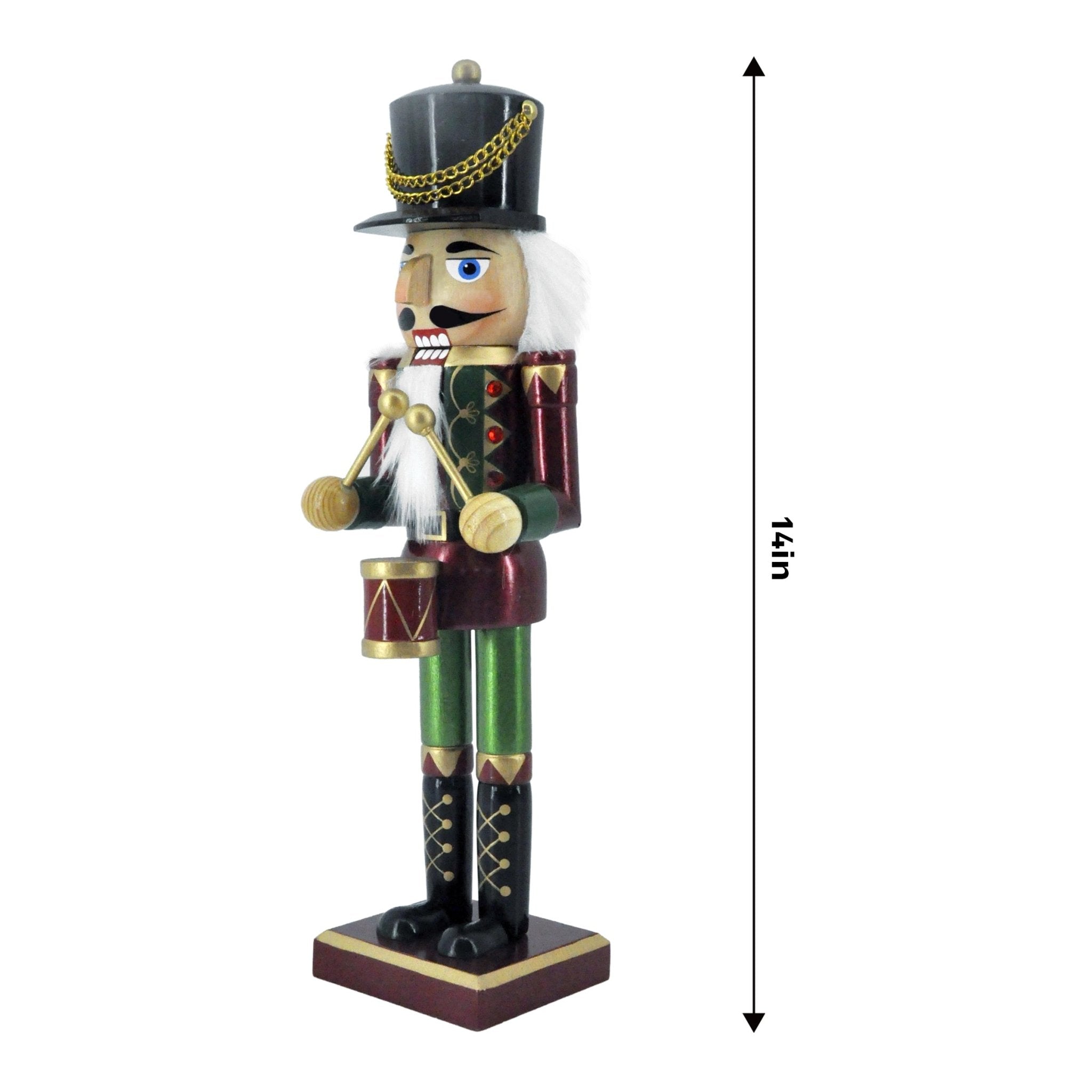 14IN Drum Nutcracker, Festive Nutcracker Figures Decoration