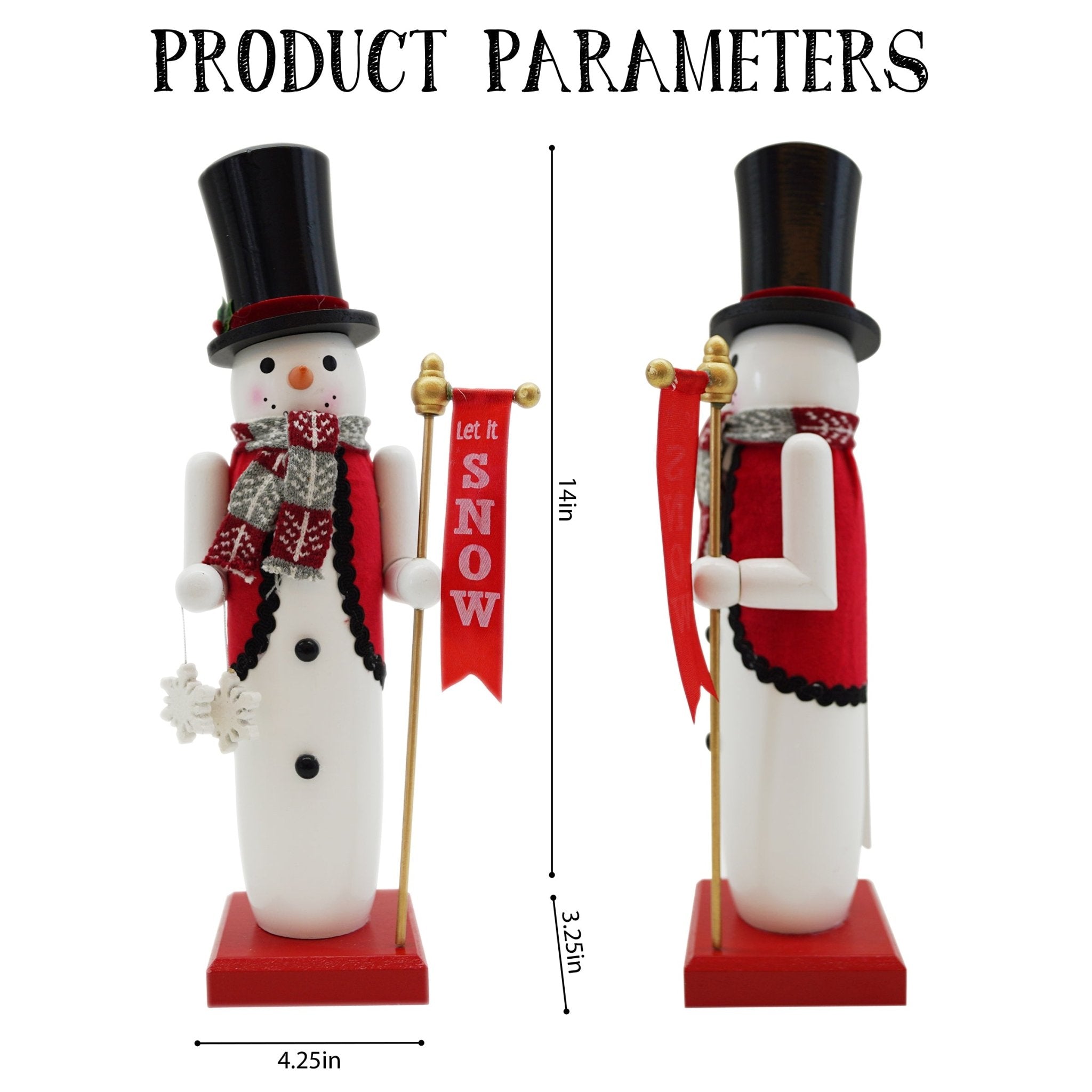 14"" Snowman Nutcracker