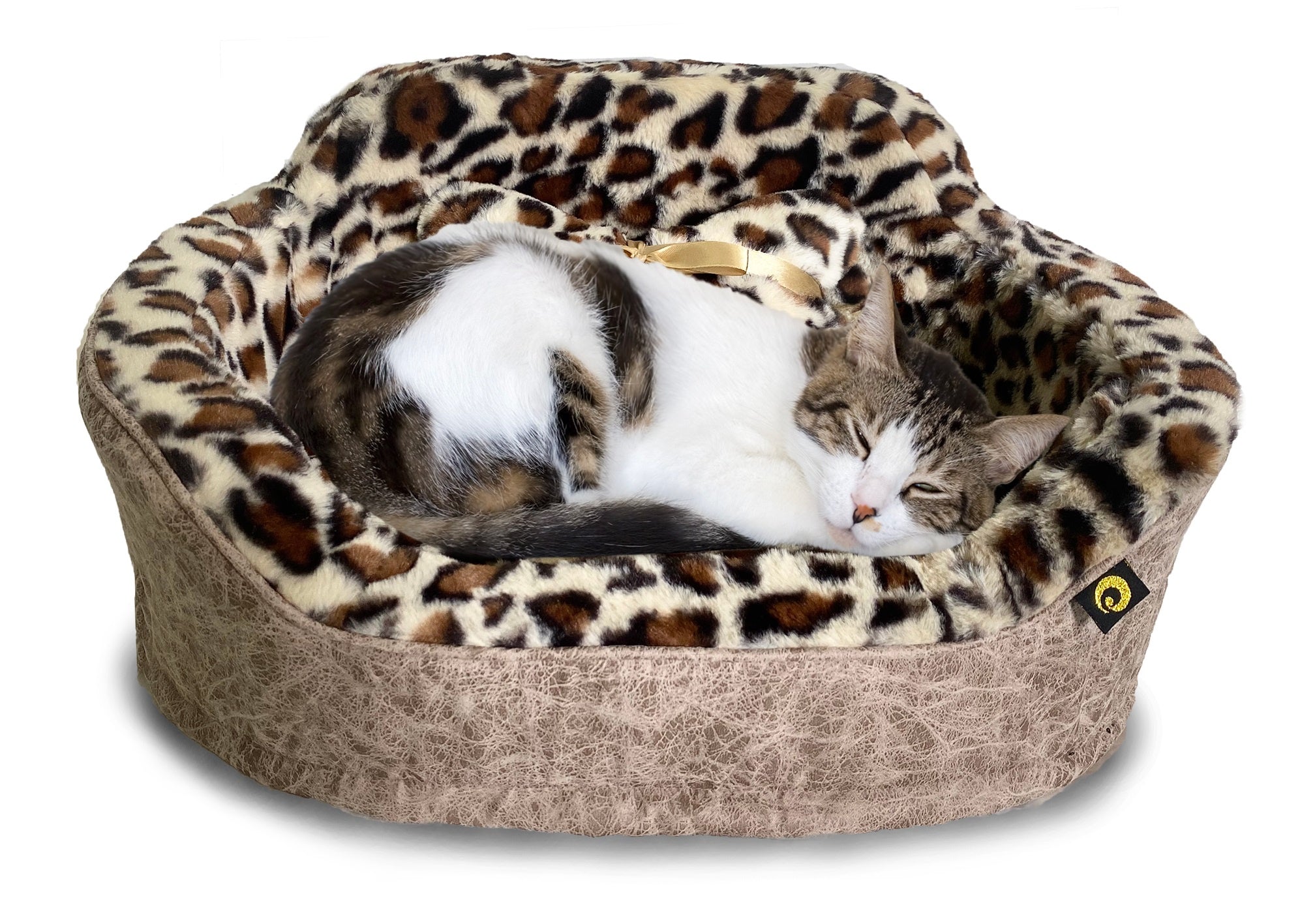 Dream Black Label Leopard Princess Dog Bed