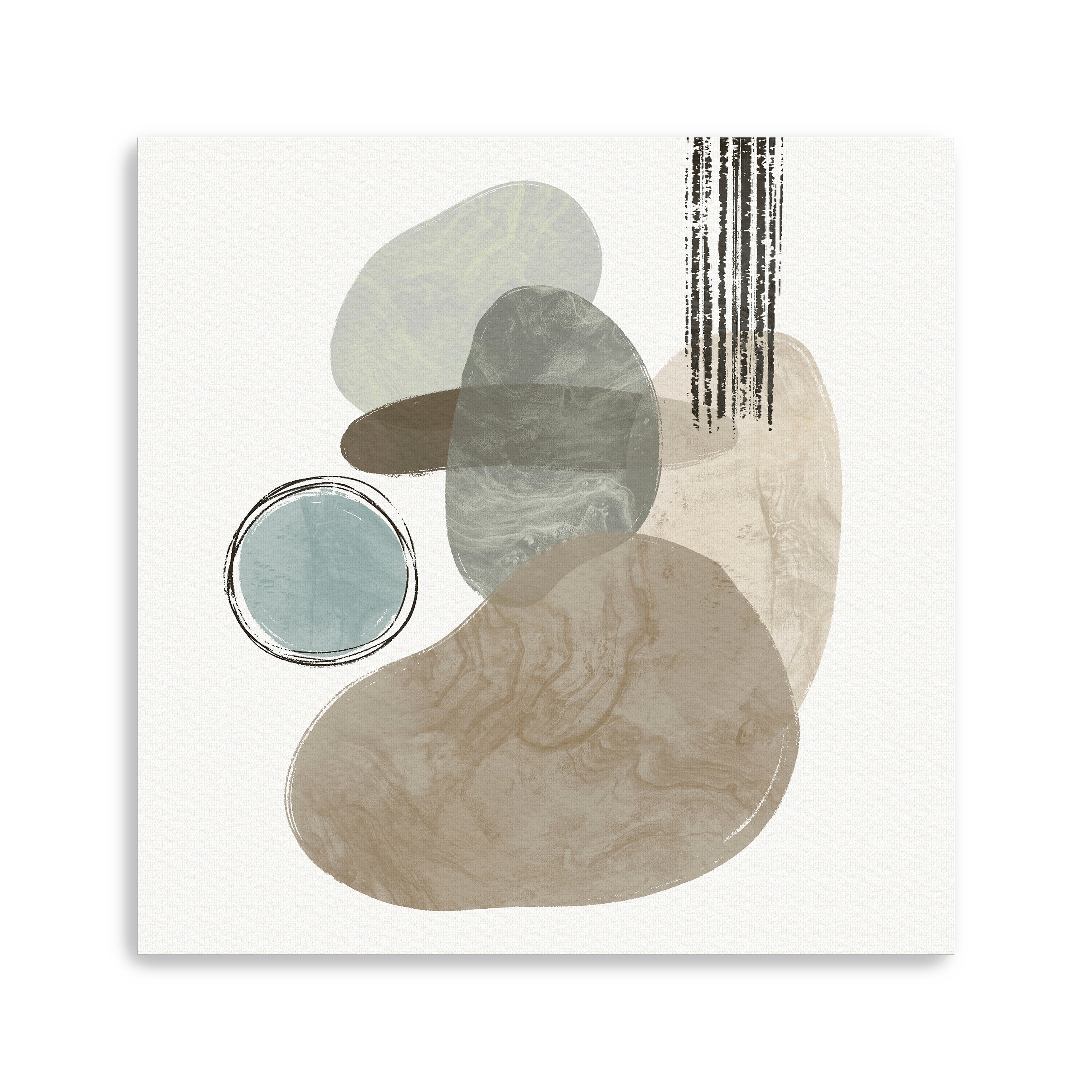 Neutral Stones Canvas Giclee