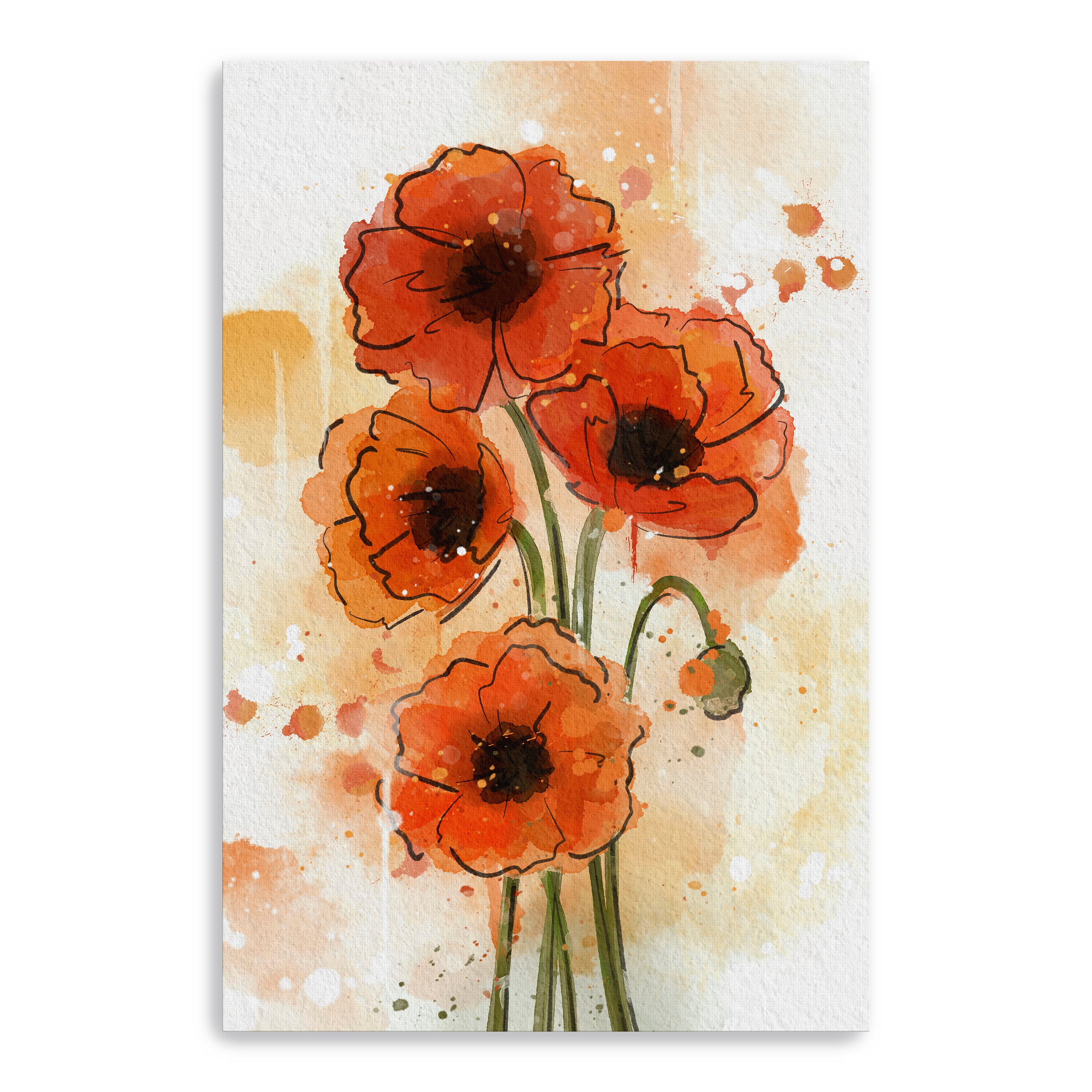 Poppy Flowers Canvas Giclee