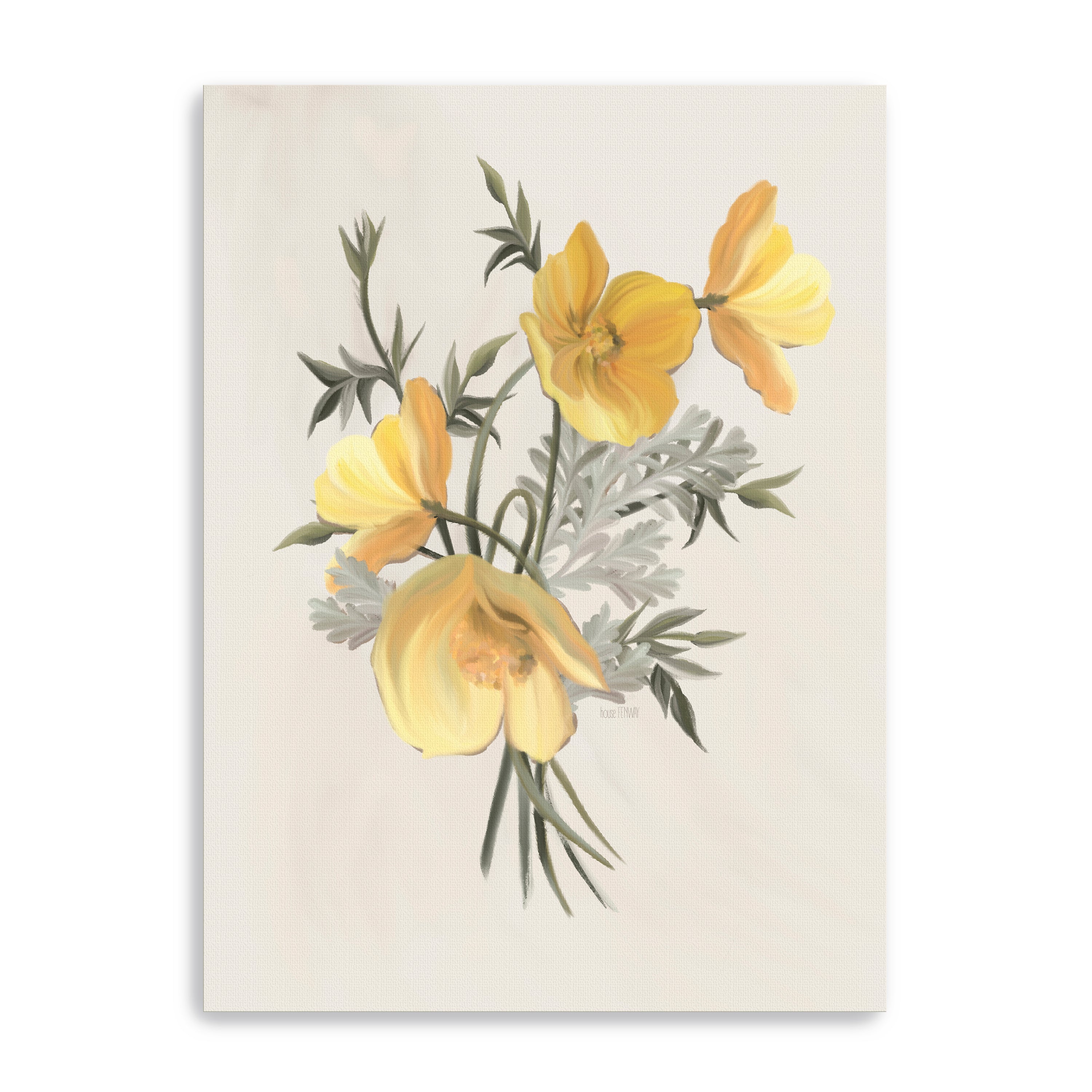 Wild Yellow Poppies Canvas Giclee