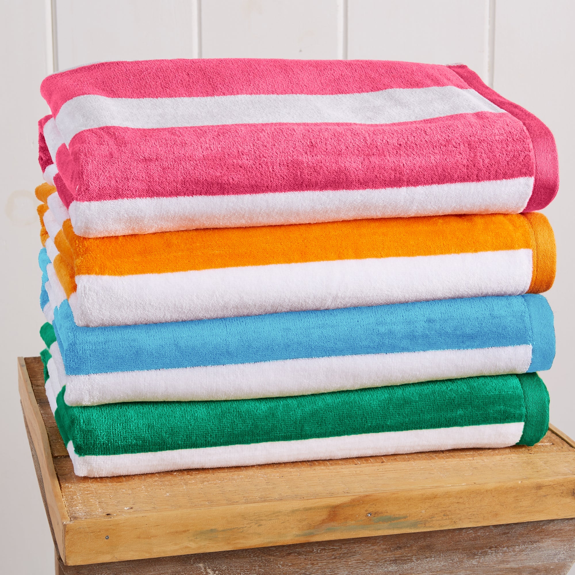 4-Pack Multi Color Cotton Cabana Beach Towels