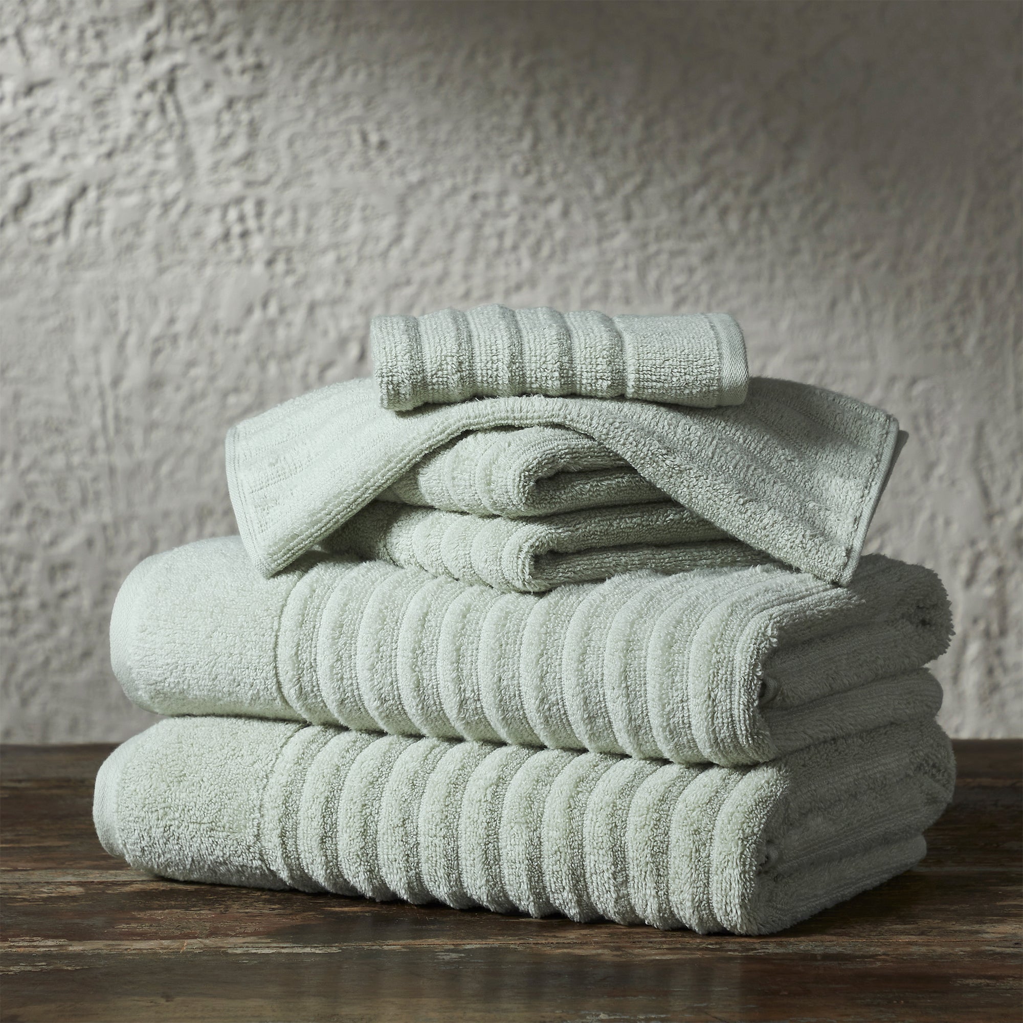 Zero Twist Cotton Textured Bath Towel Set-6 Color Options