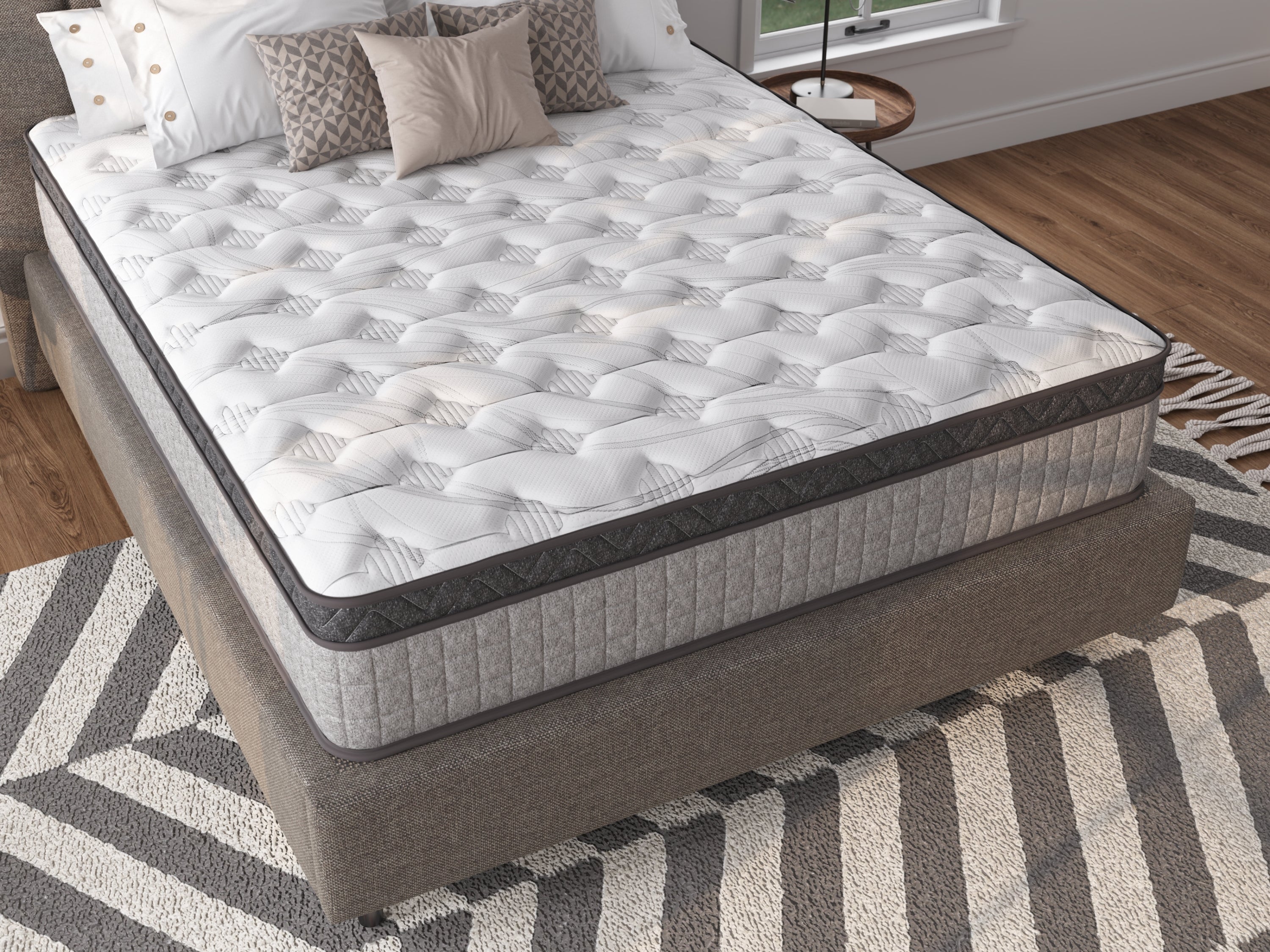 12"" King Diamond Innerspring Hybrid and Cooling Gel Memory Foam Mattress