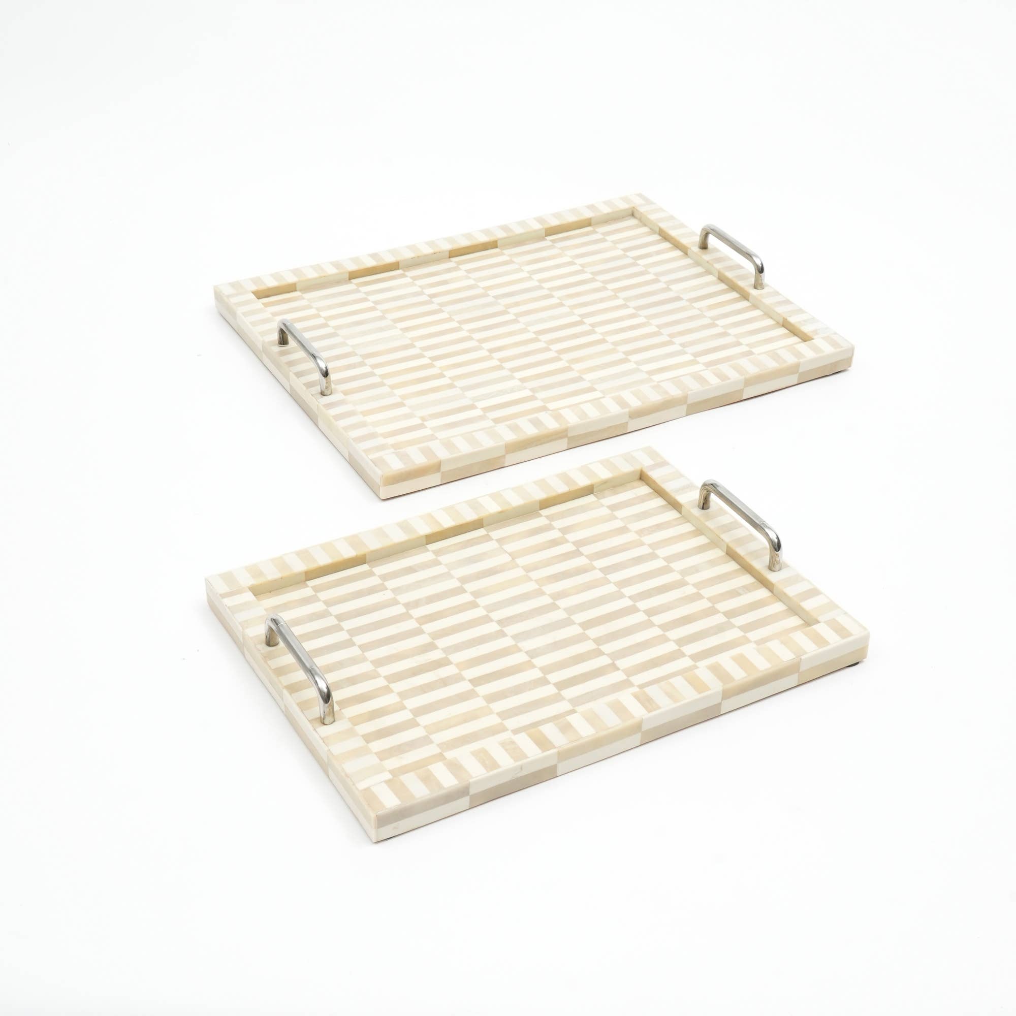 Checkered Tray Set of 2