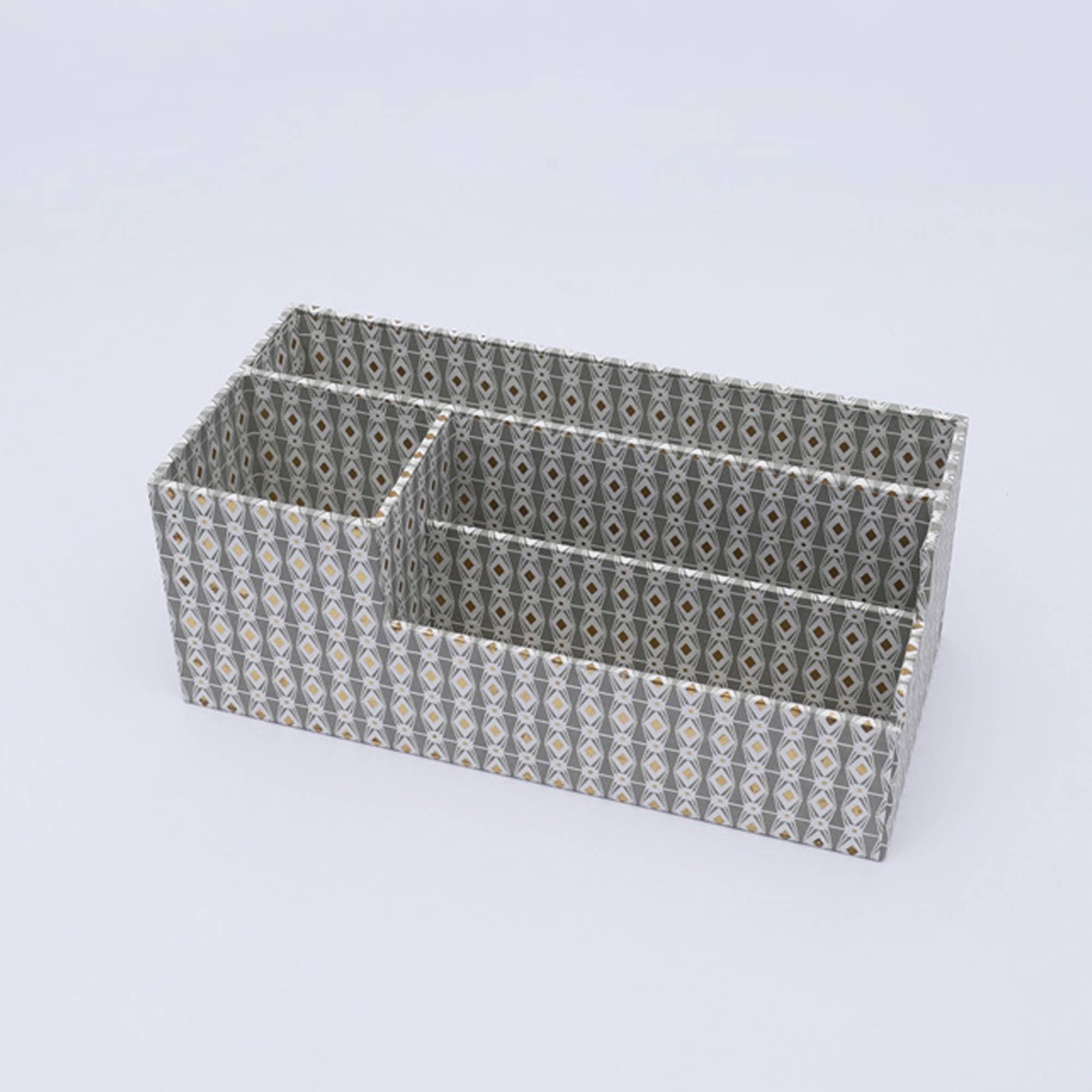 Desk Organizer / Grey - Recycled Cotton Paper