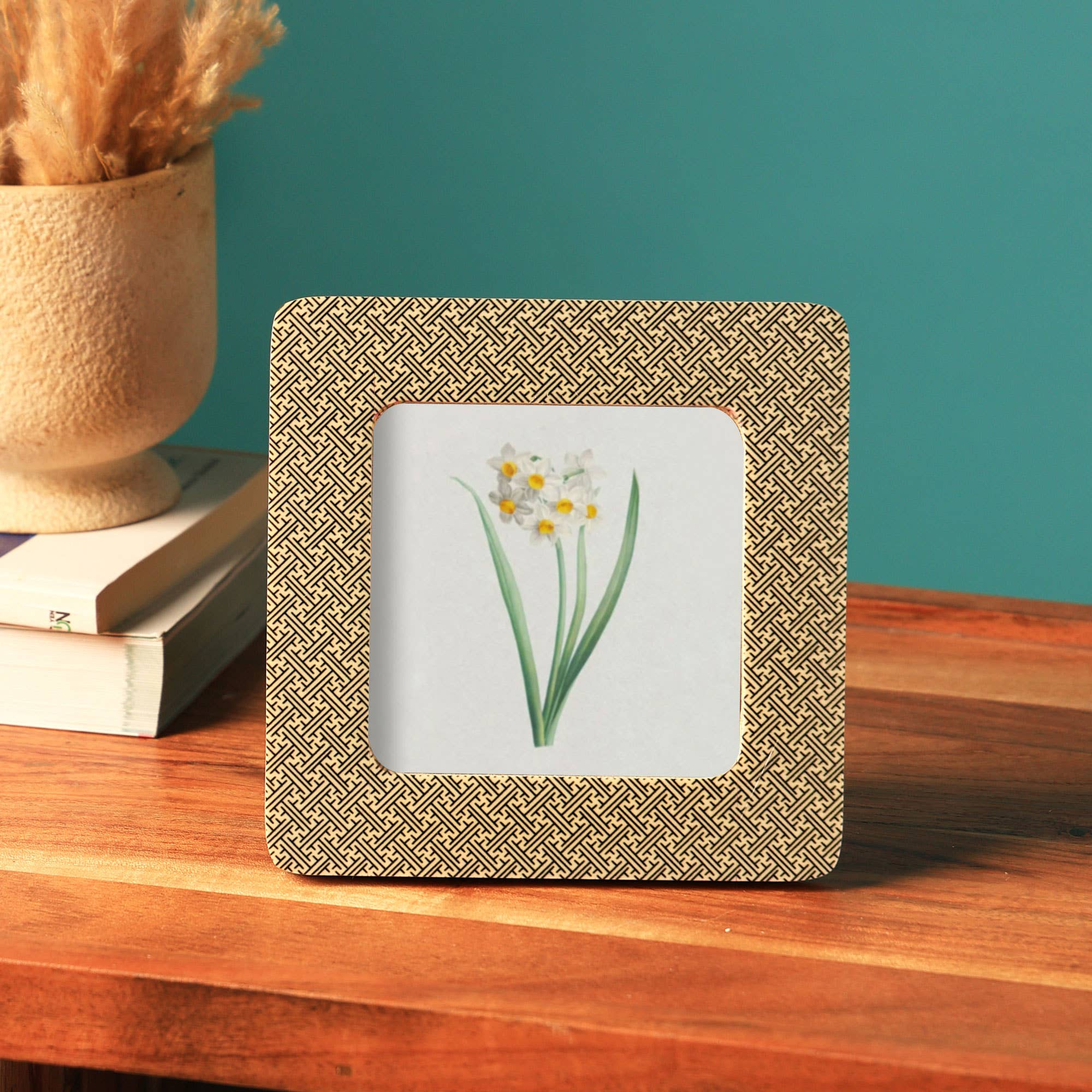 Modern Round Corner Resin Frame with Printed Design