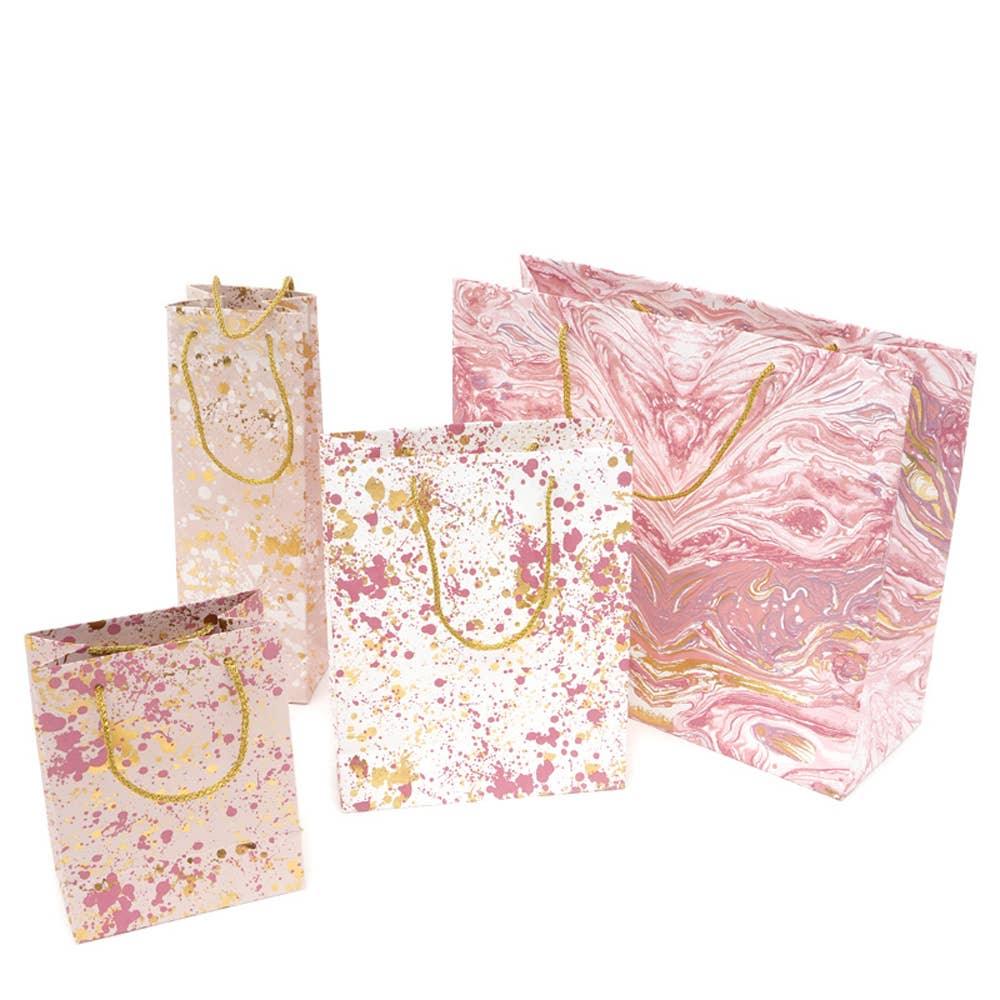 Recycled Paper Bag / Set Of 7 Pcs / Shades Of Pink