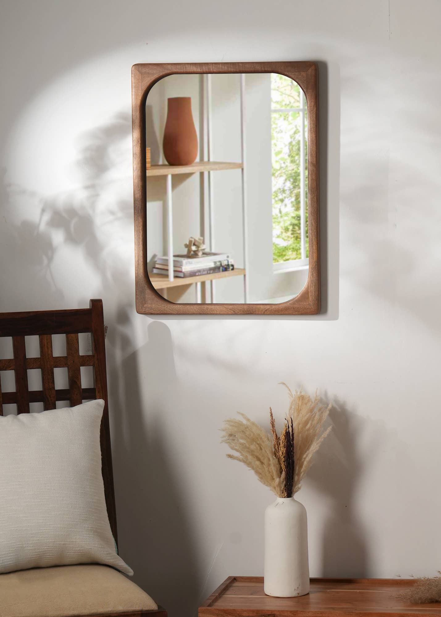 Rustic Wooden Framed Mirror for Chic Decor