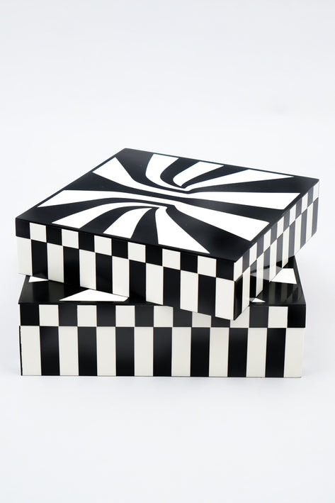 Set Of 2 - Hyphnotic Pattern Box