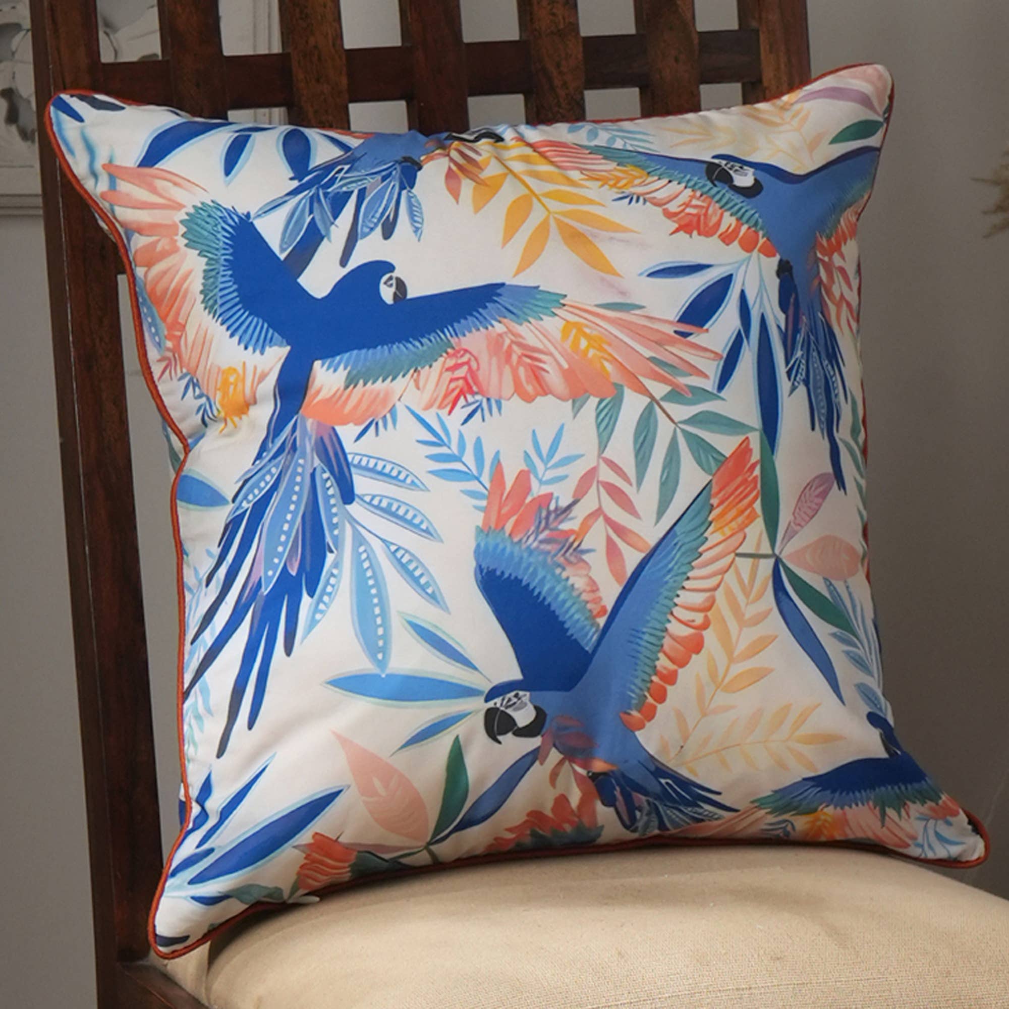 Set of 2 Parrot Printed Pillow 18""X18""