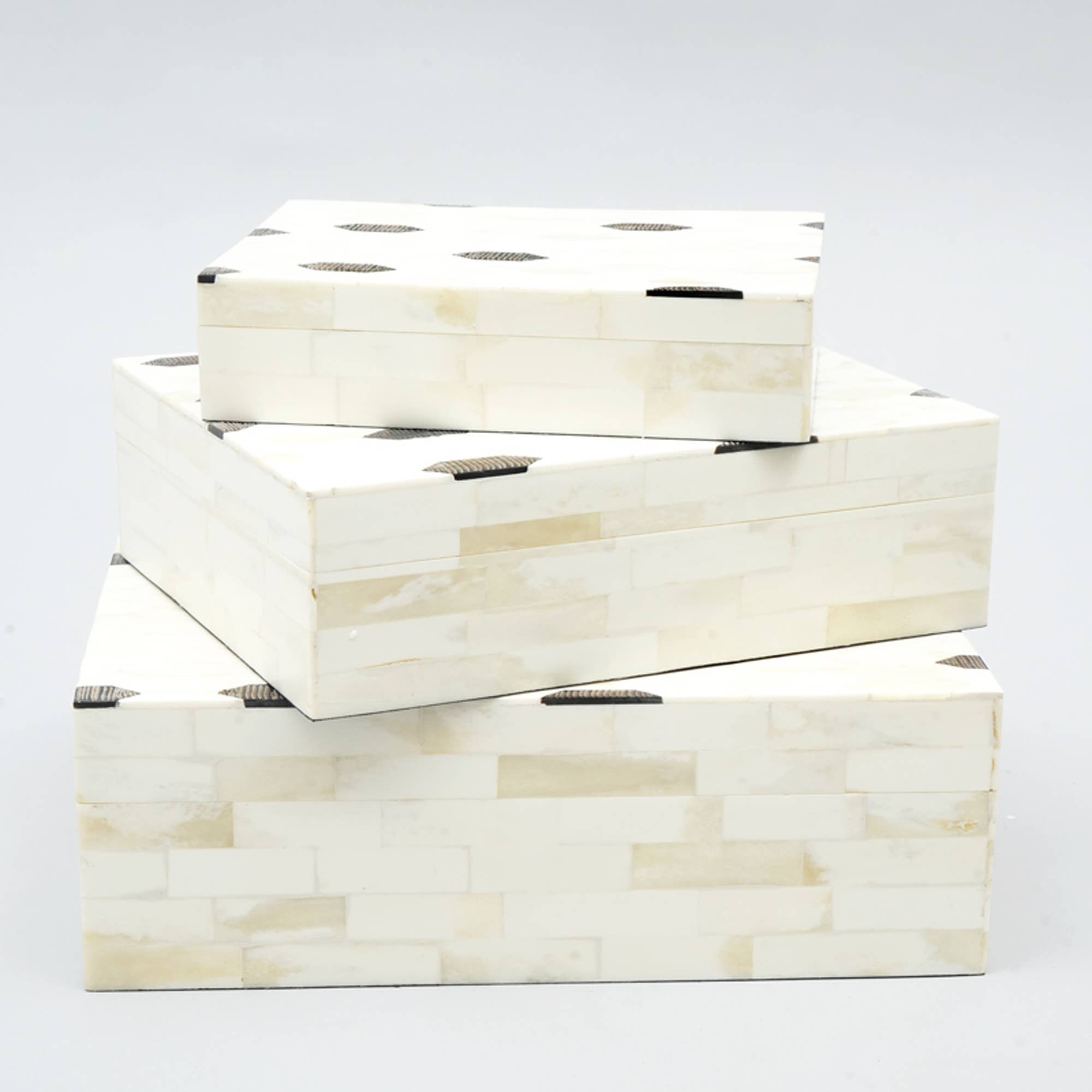 Set Of 3 - Geomatric Pattern Box