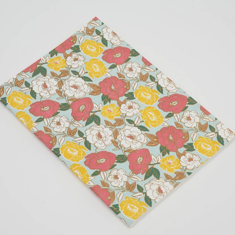 Soft Cover Notebook / Mint / Red & Yellow